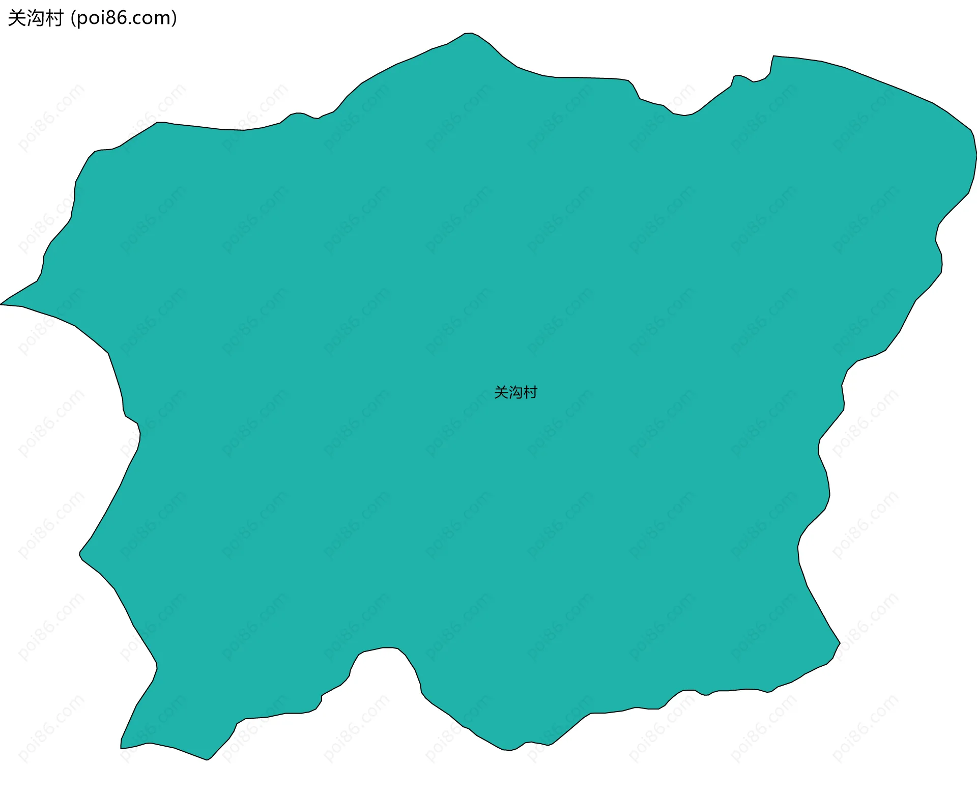 关沟村边界地图