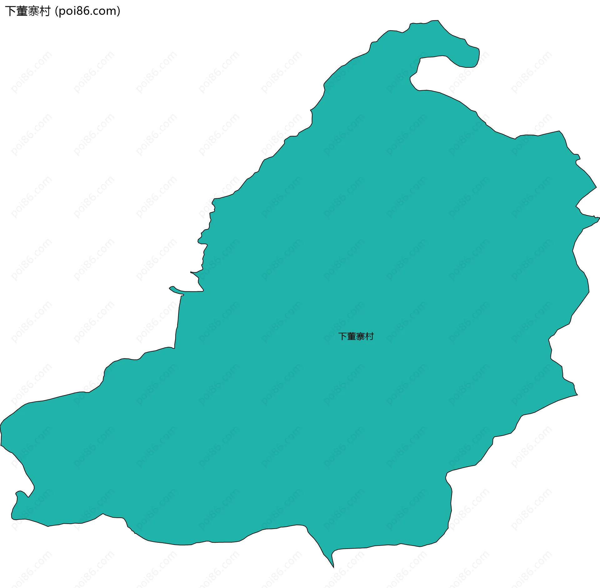 下董寨村边界地图