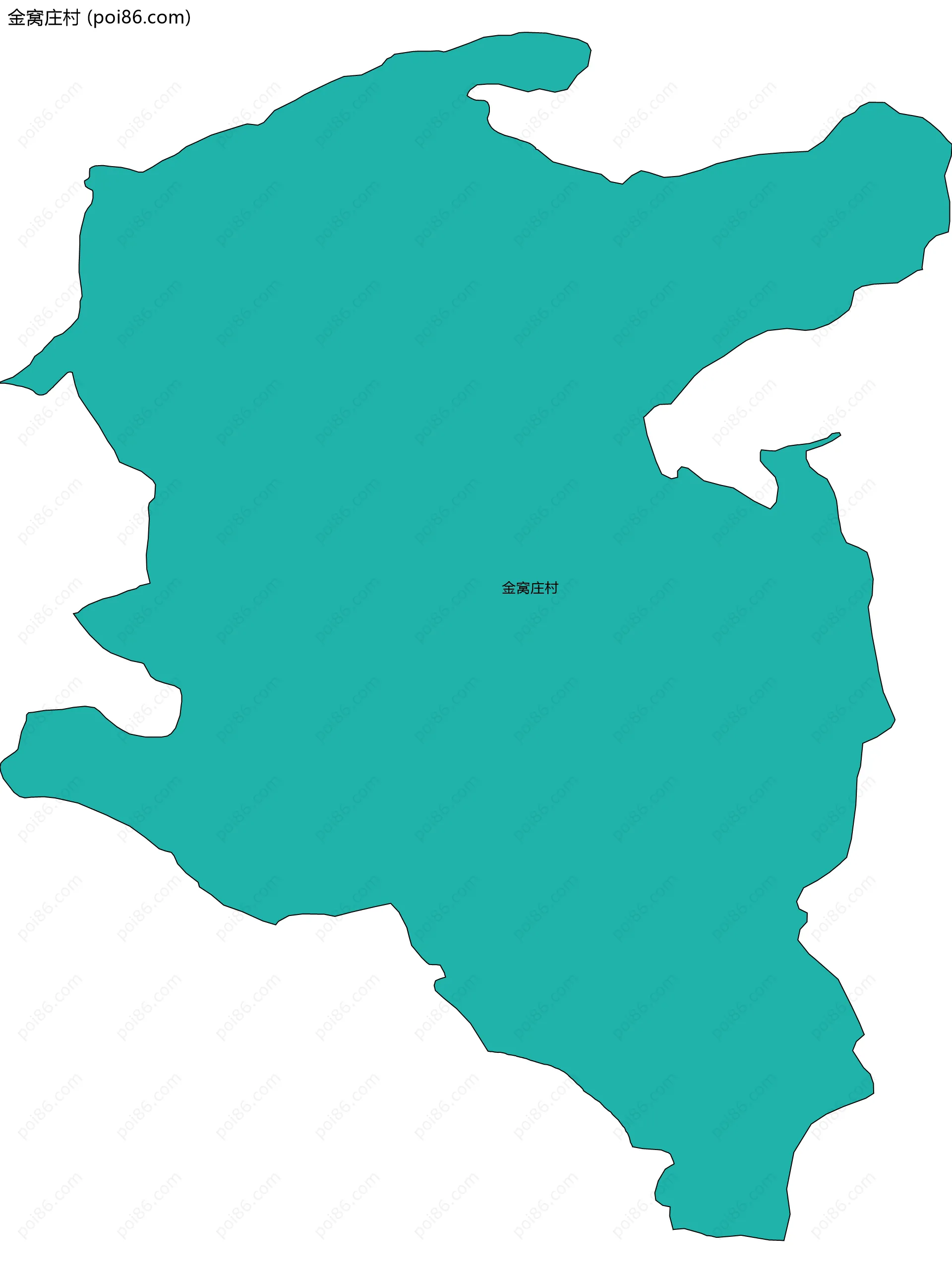 金窝庄村边界地图