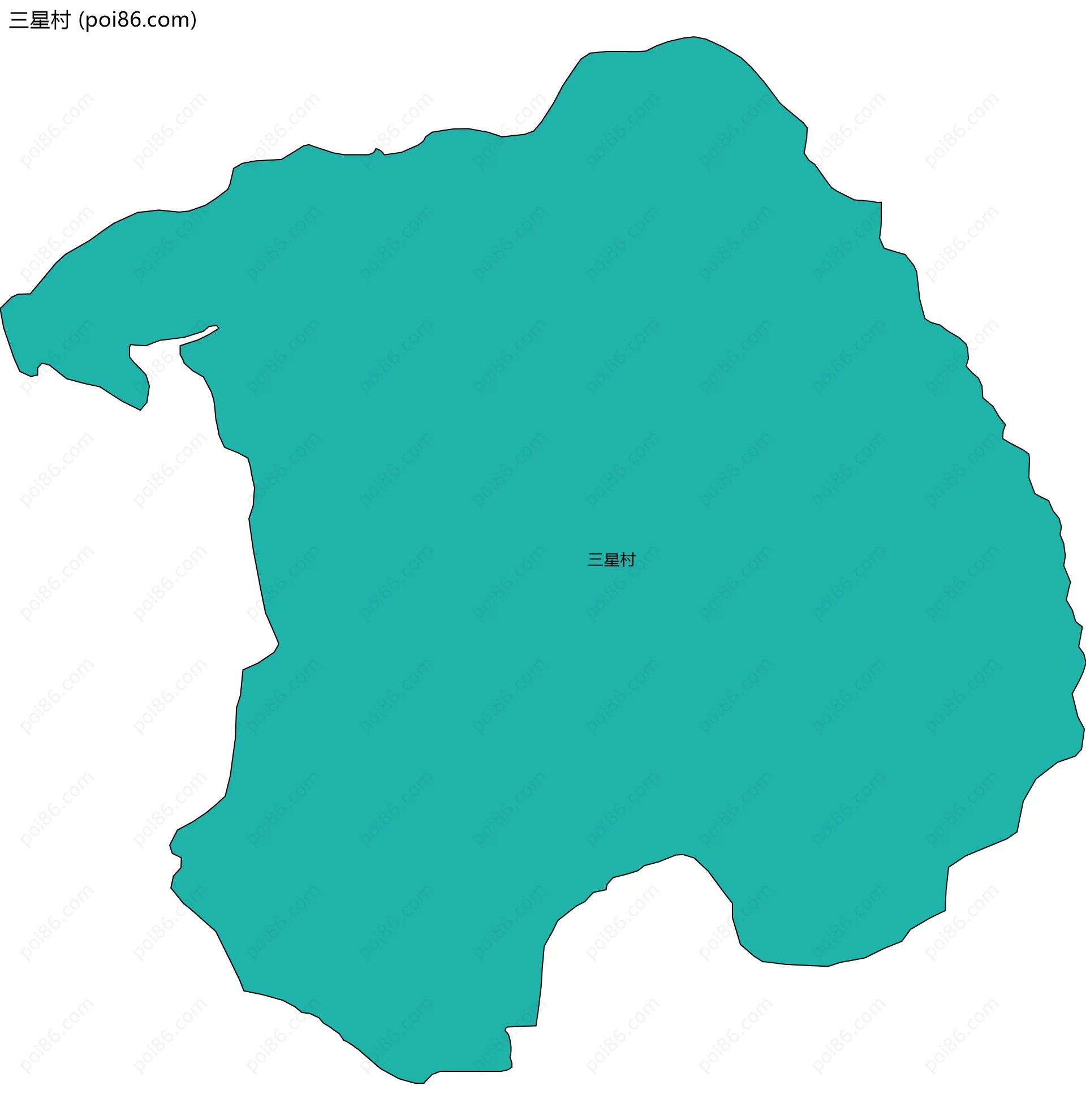 三星村边界地图