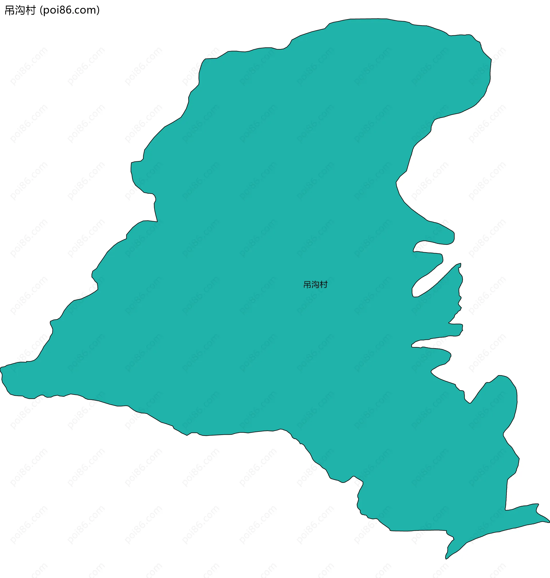 吊沟村边界地图