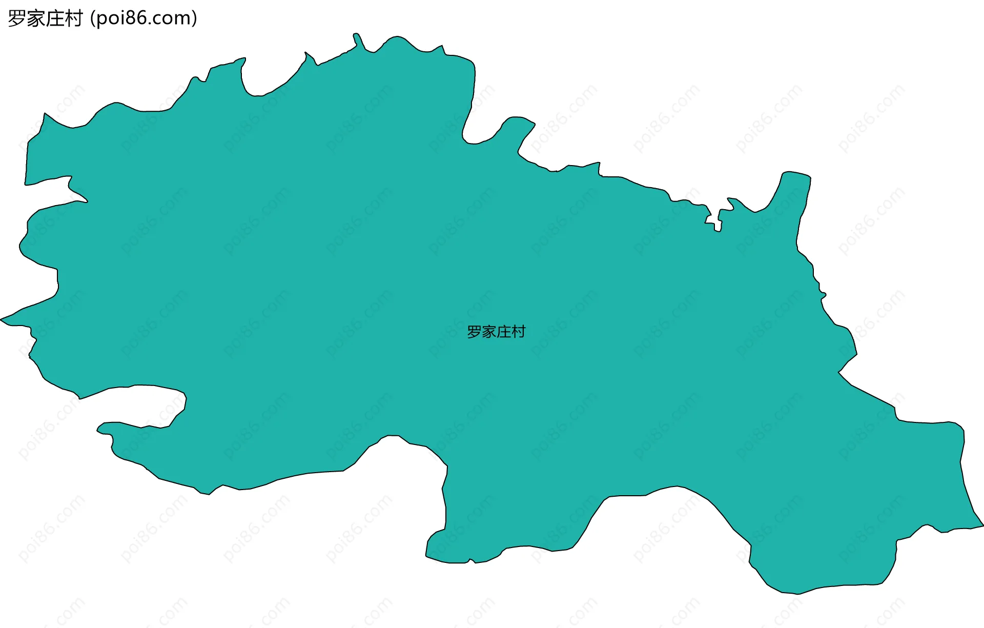 罗家庄村边界地图