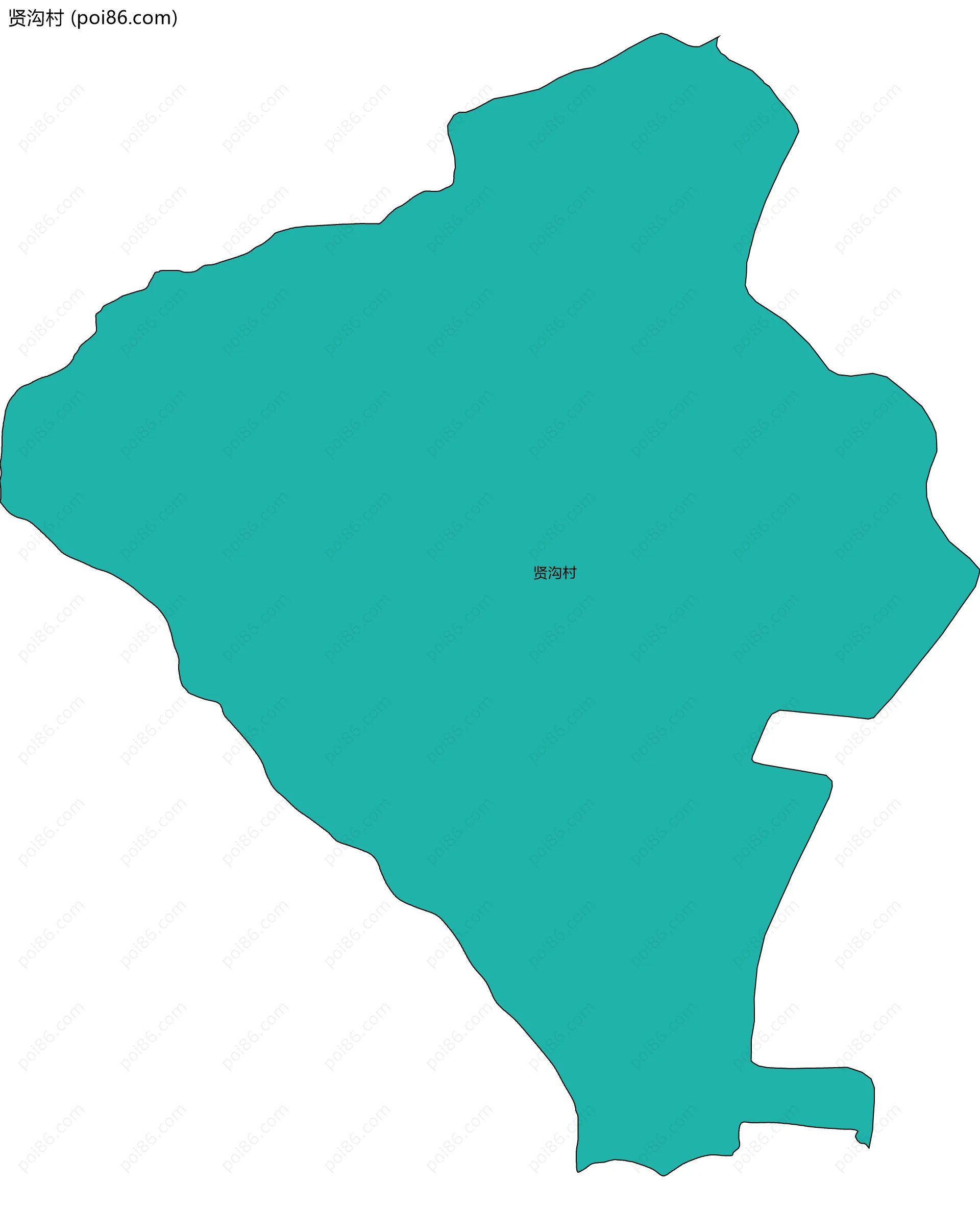 贤沟村边界地图