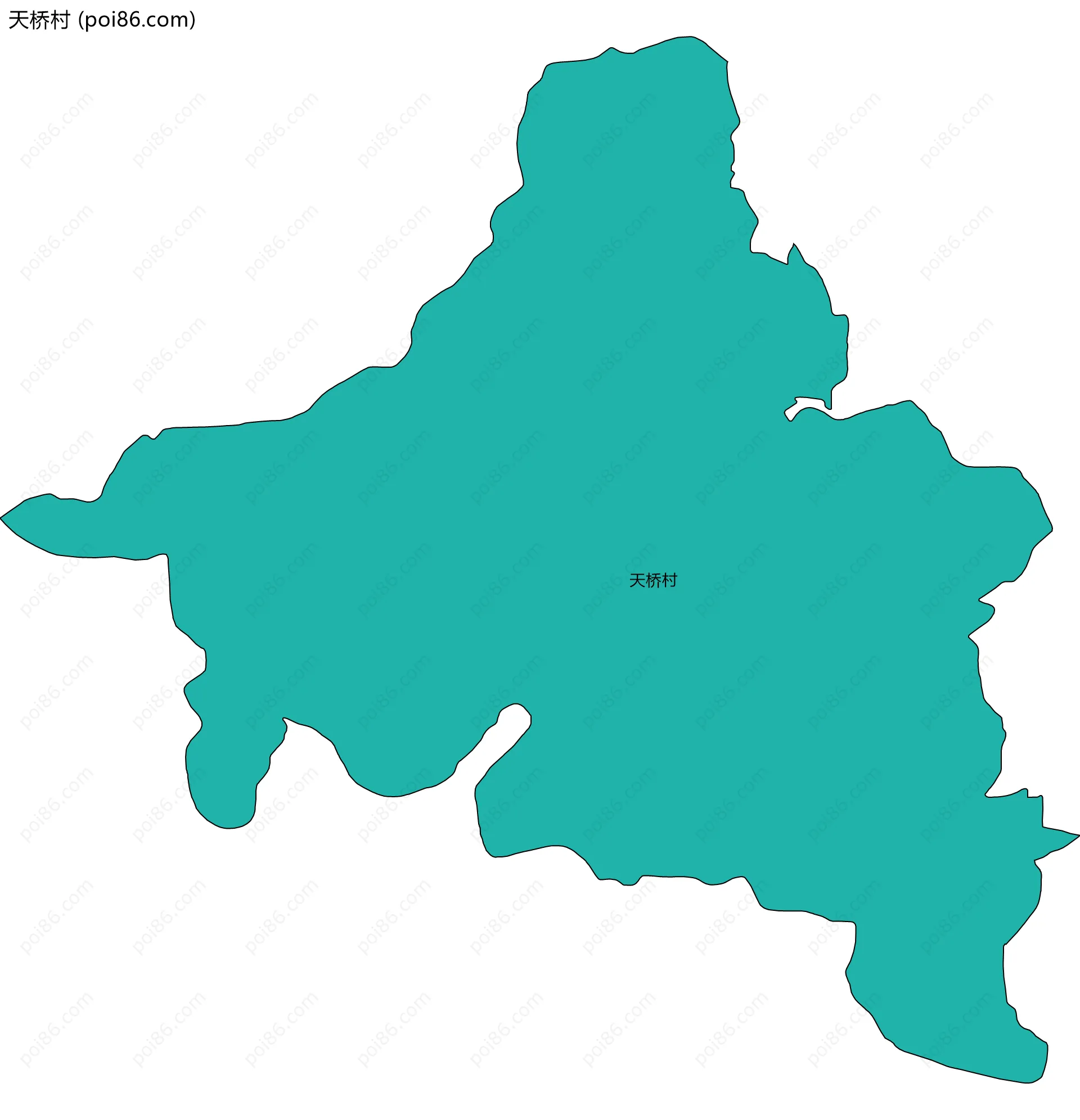 天桥村边界地图
