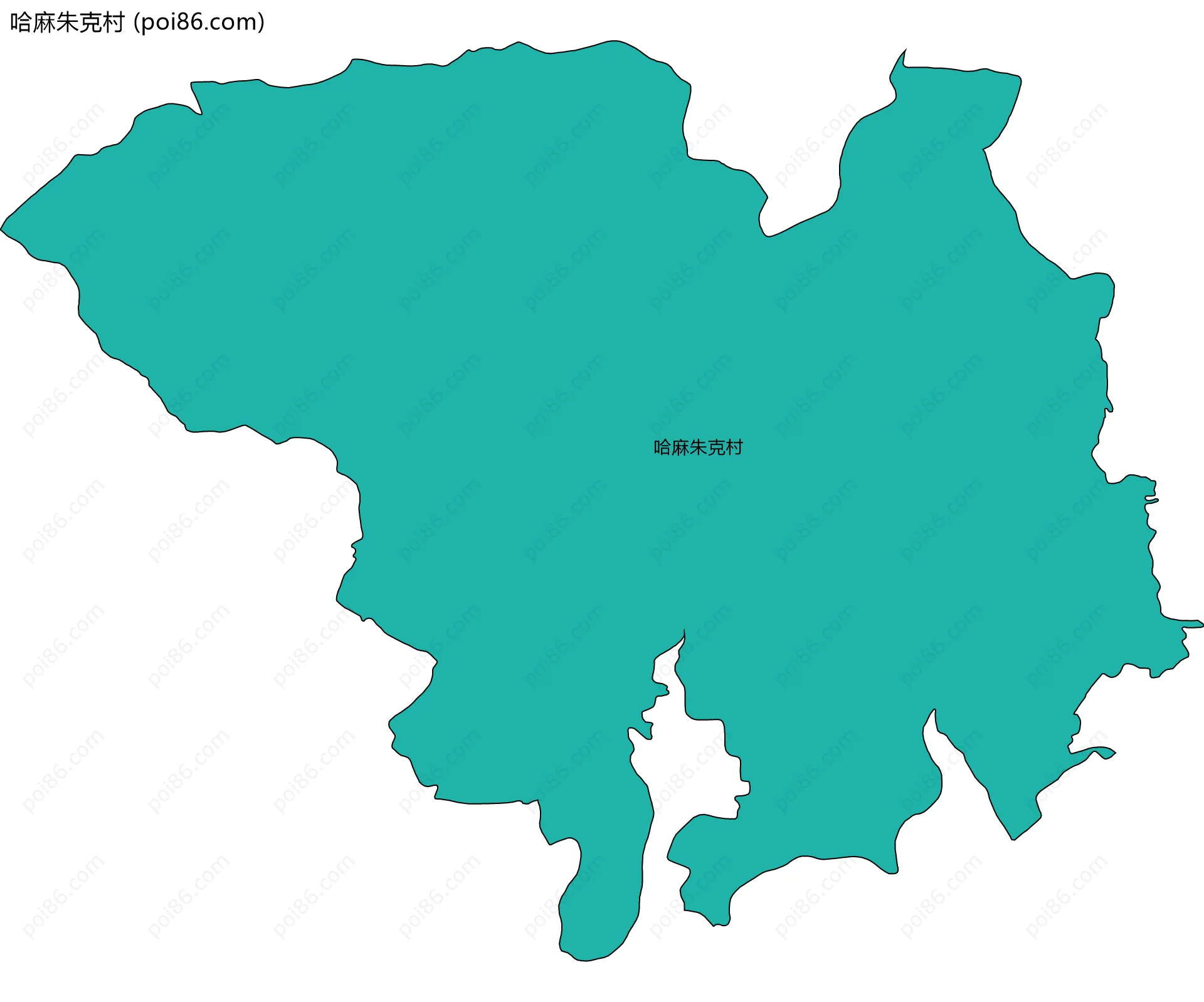 哈麻朱克村边界地图