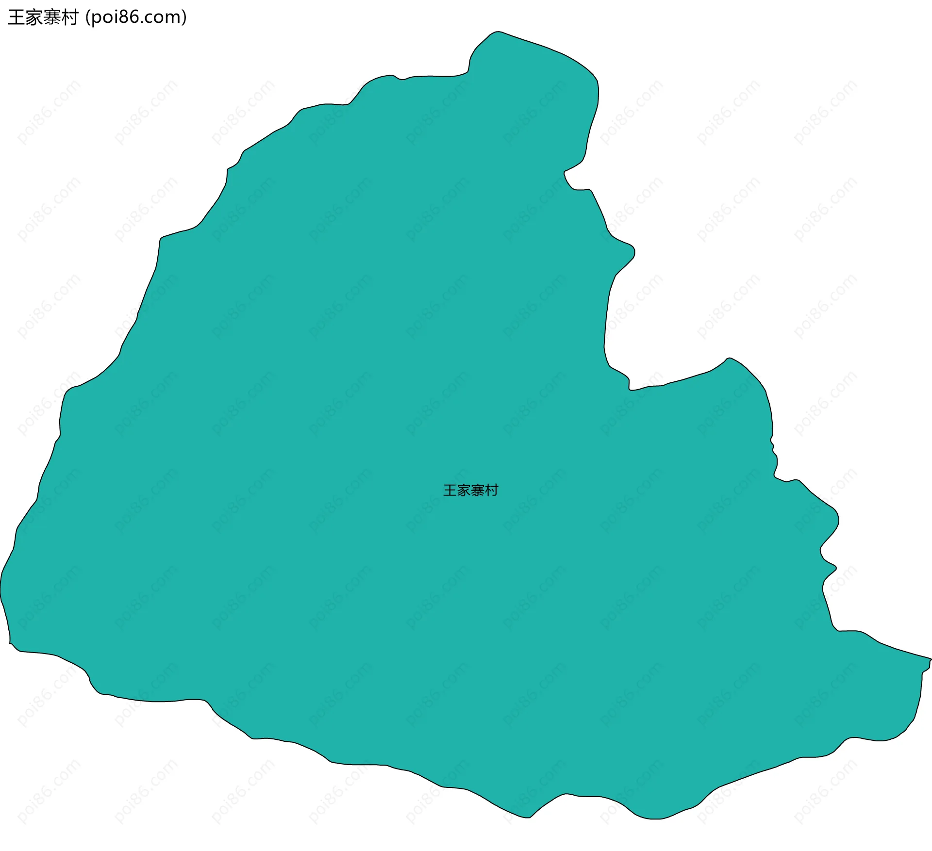王家寨村边界地图