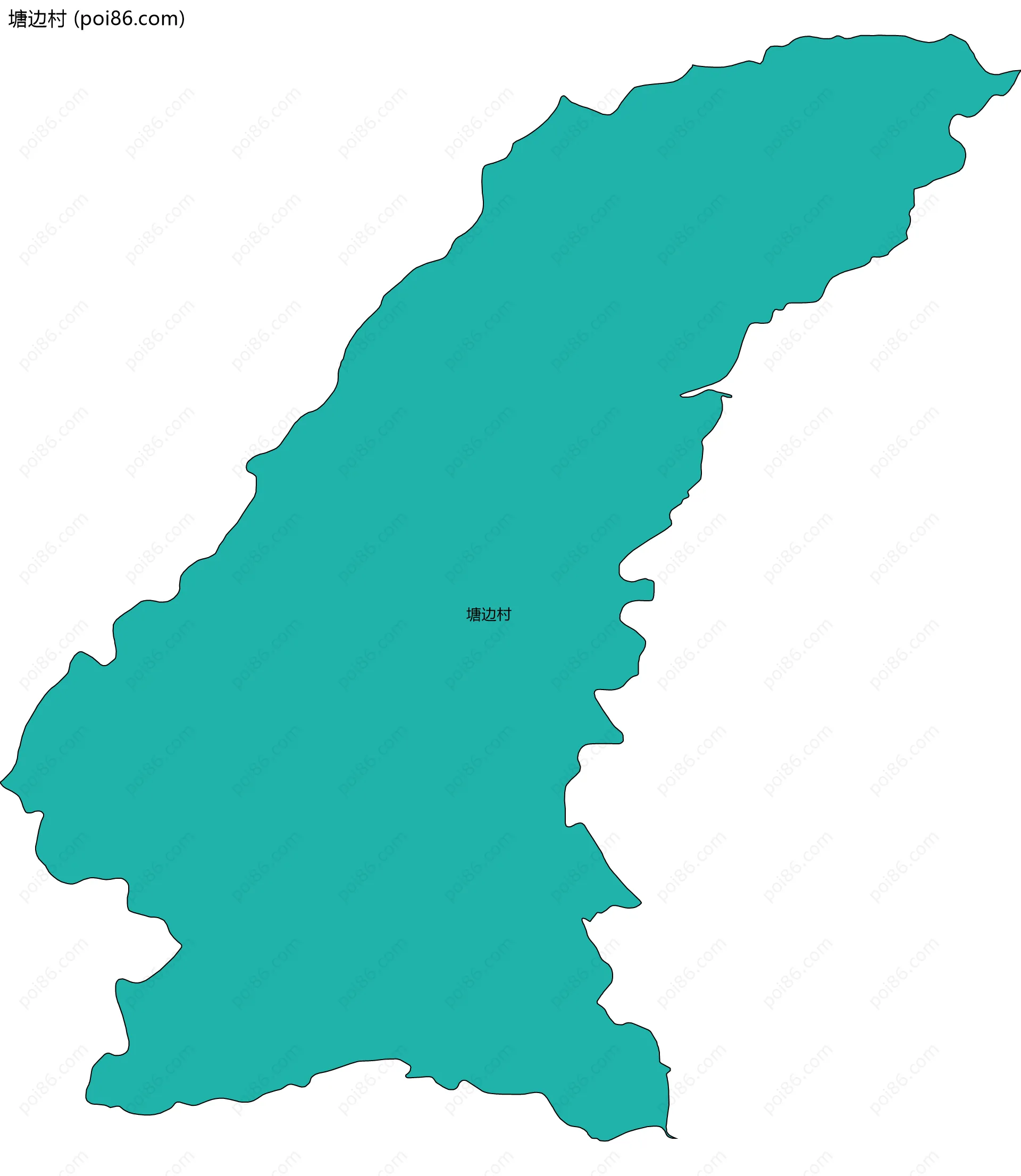 塘边村边界地图