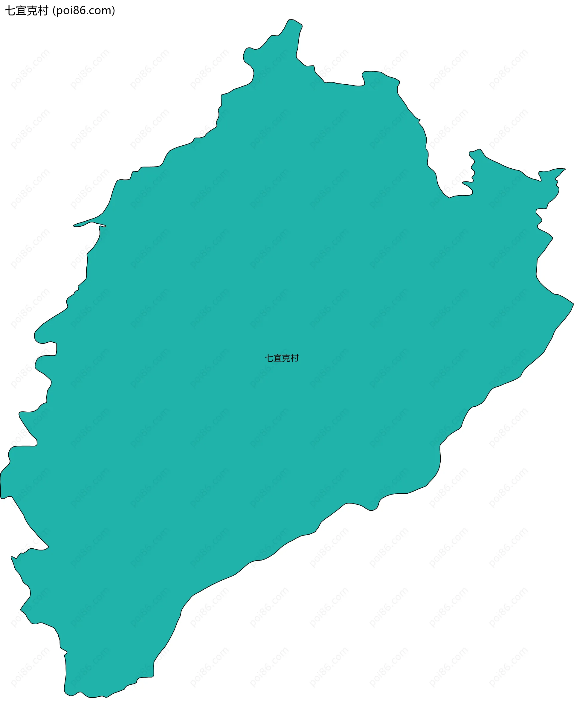 七宜克村边界地图