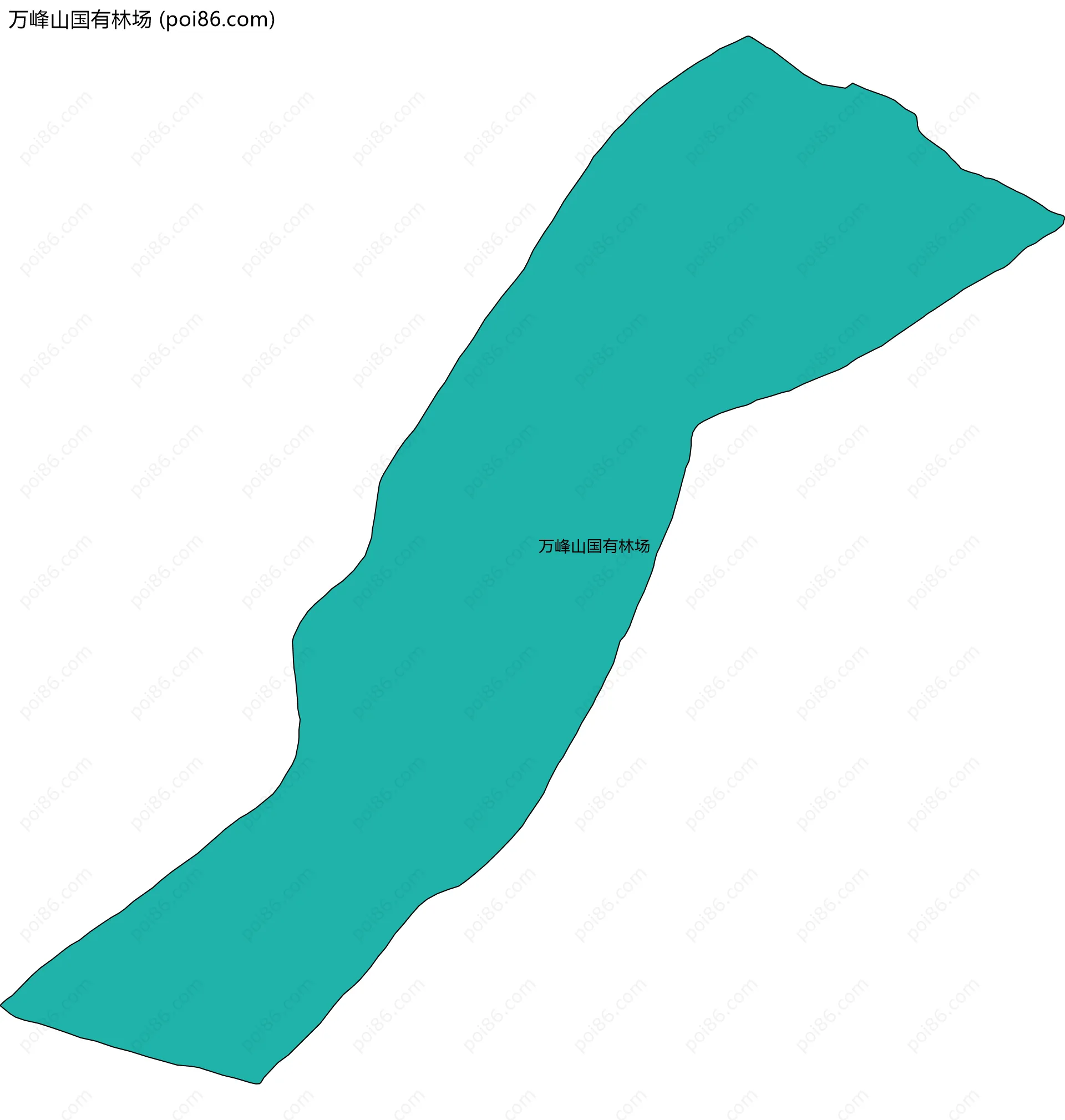 万峰山国有林场边界地图
