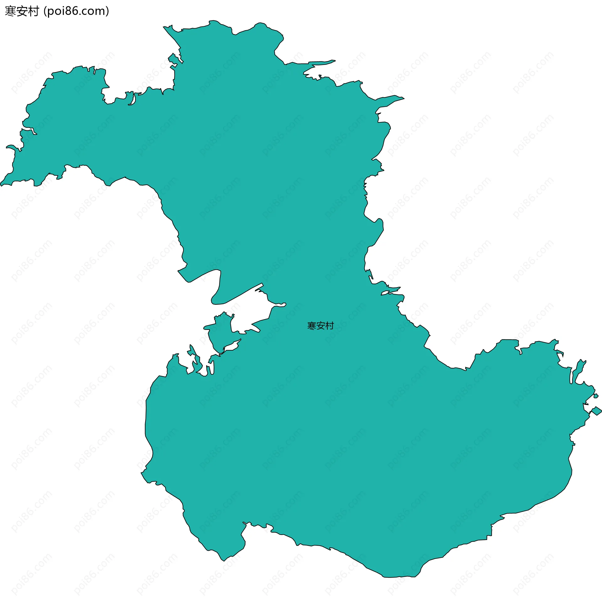 寒安村边界地图