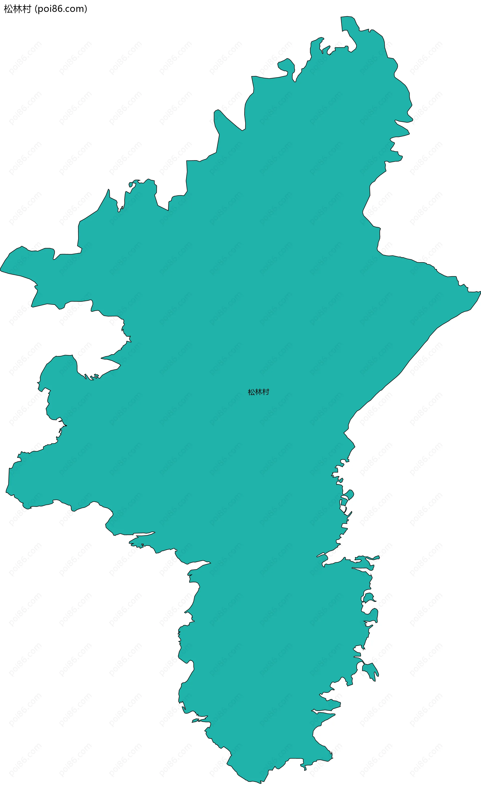 松林村边界地图