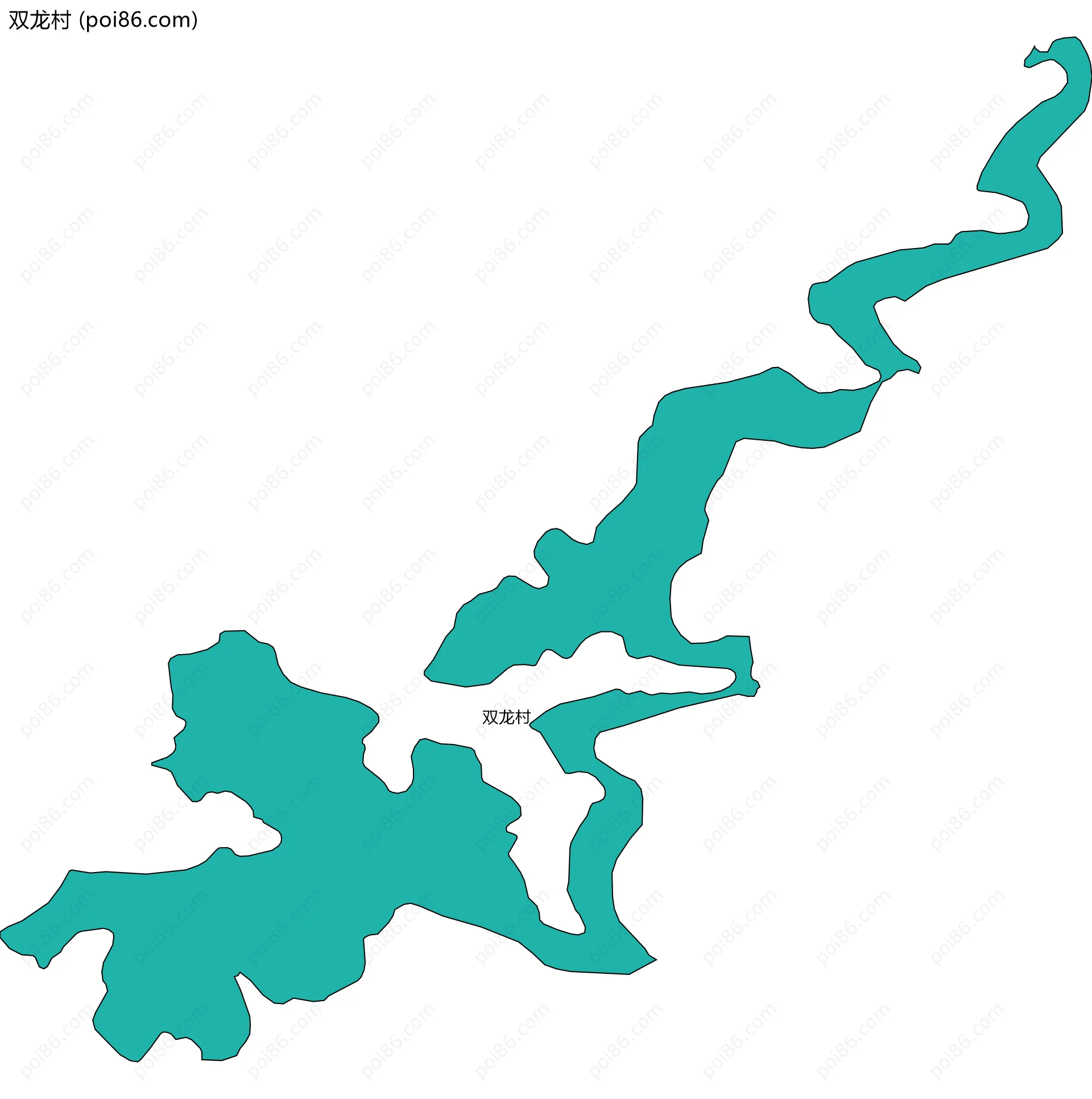 双龙村边界地图