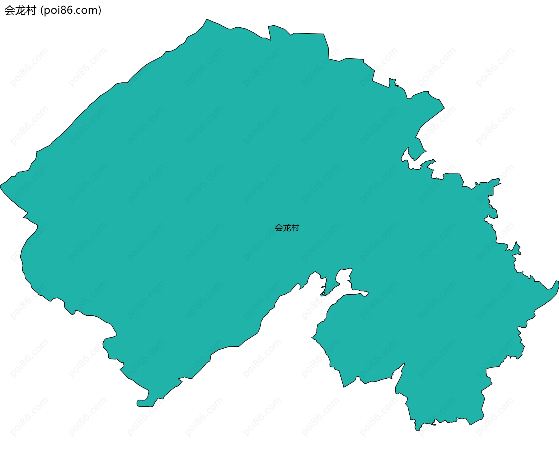 会龙村边界地图