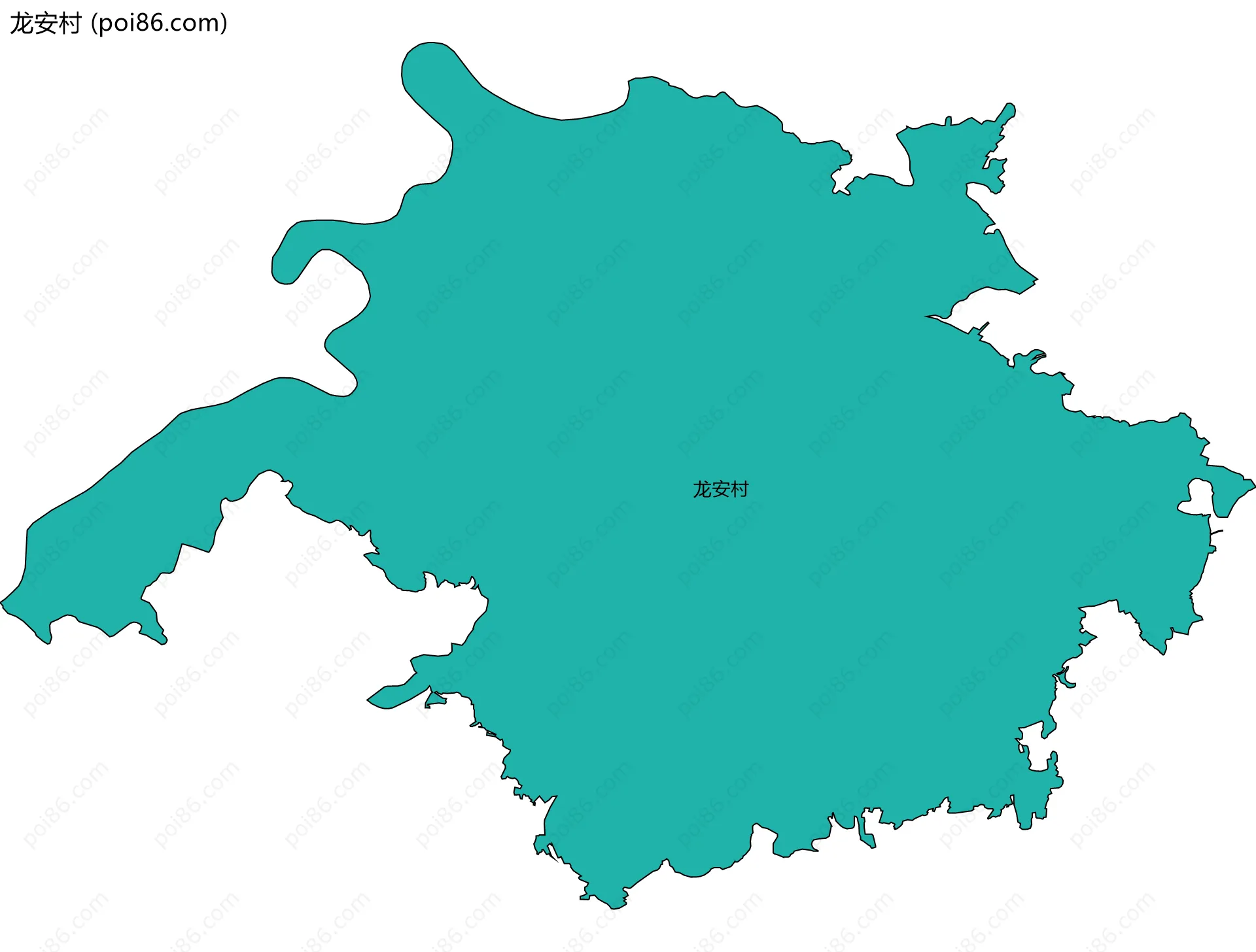 龙安村边界地图