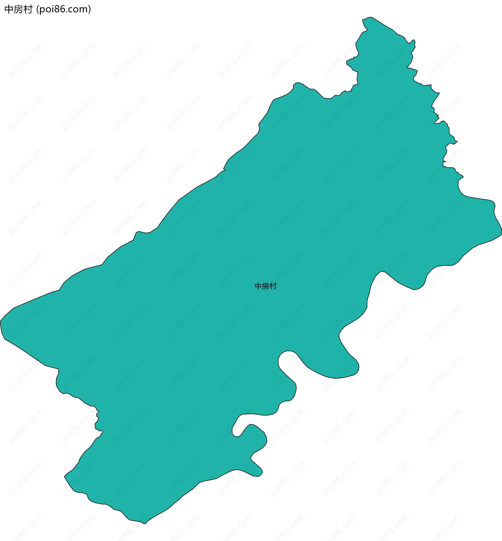 中房村边界地图