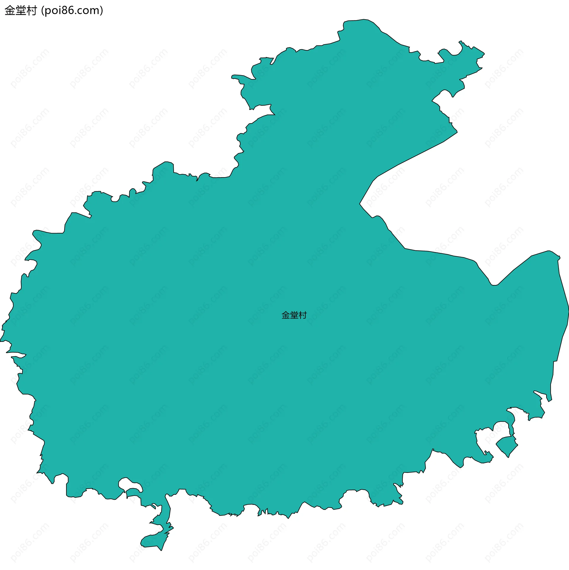金堂村边界地图