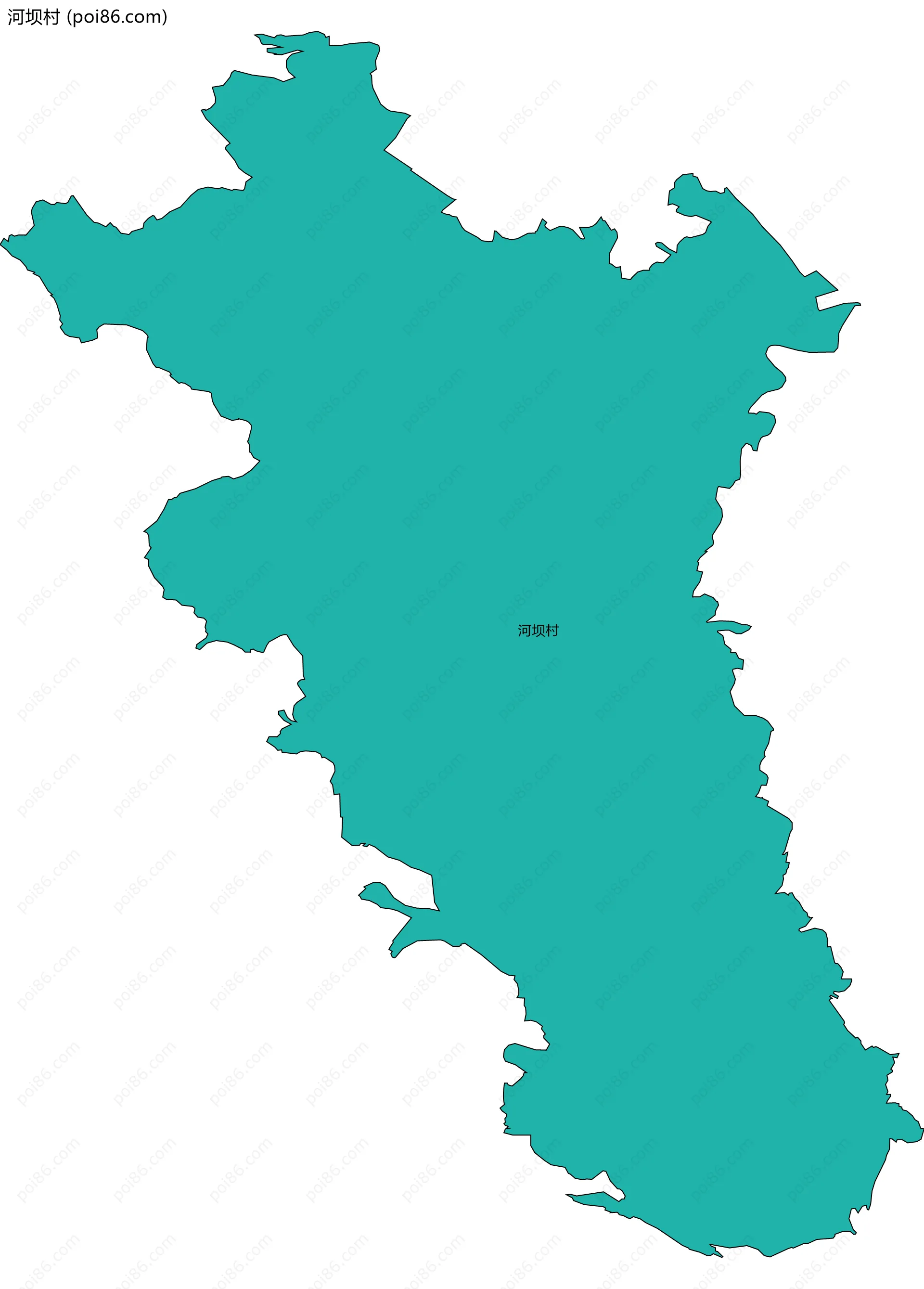 河坝村边界地图