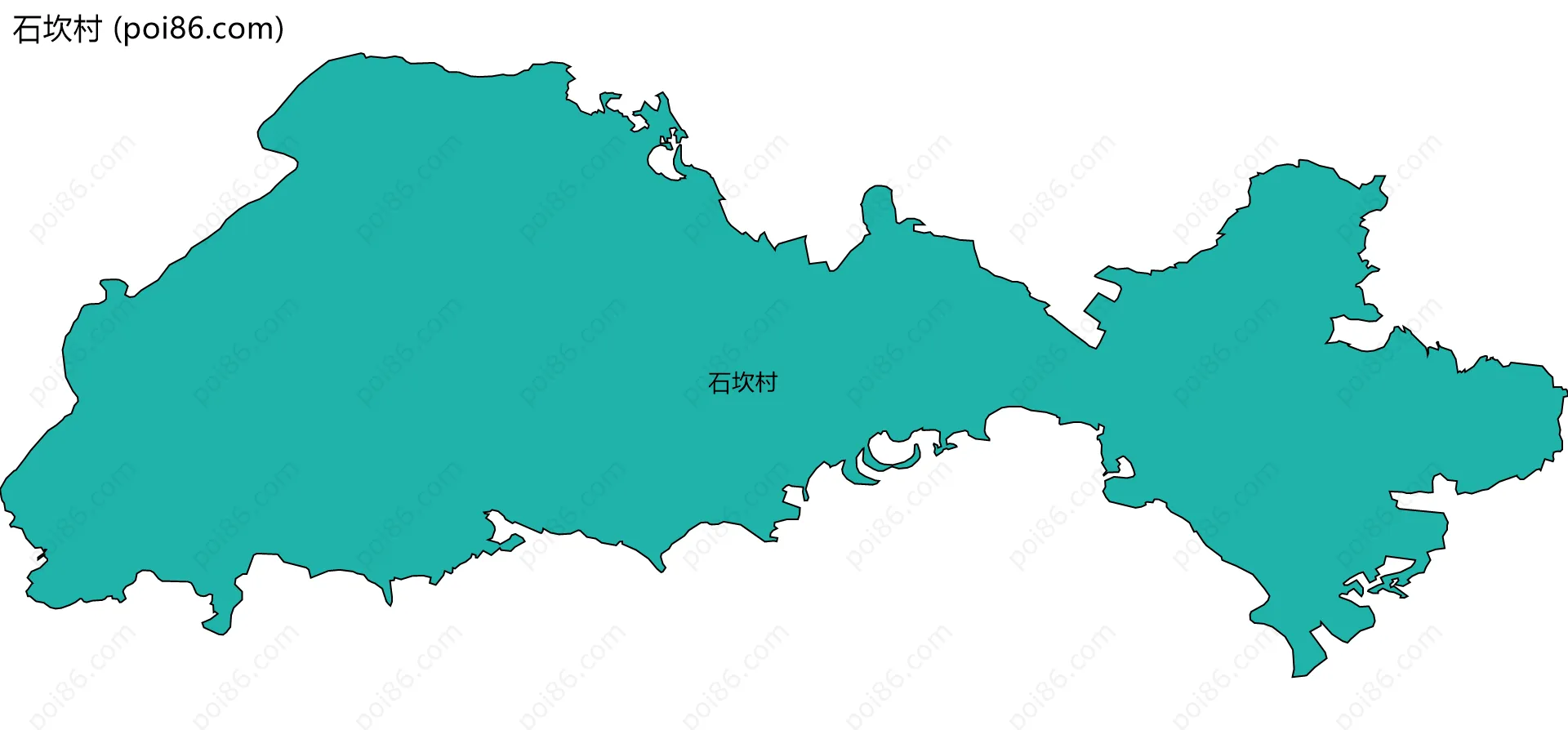石坎村边界地图