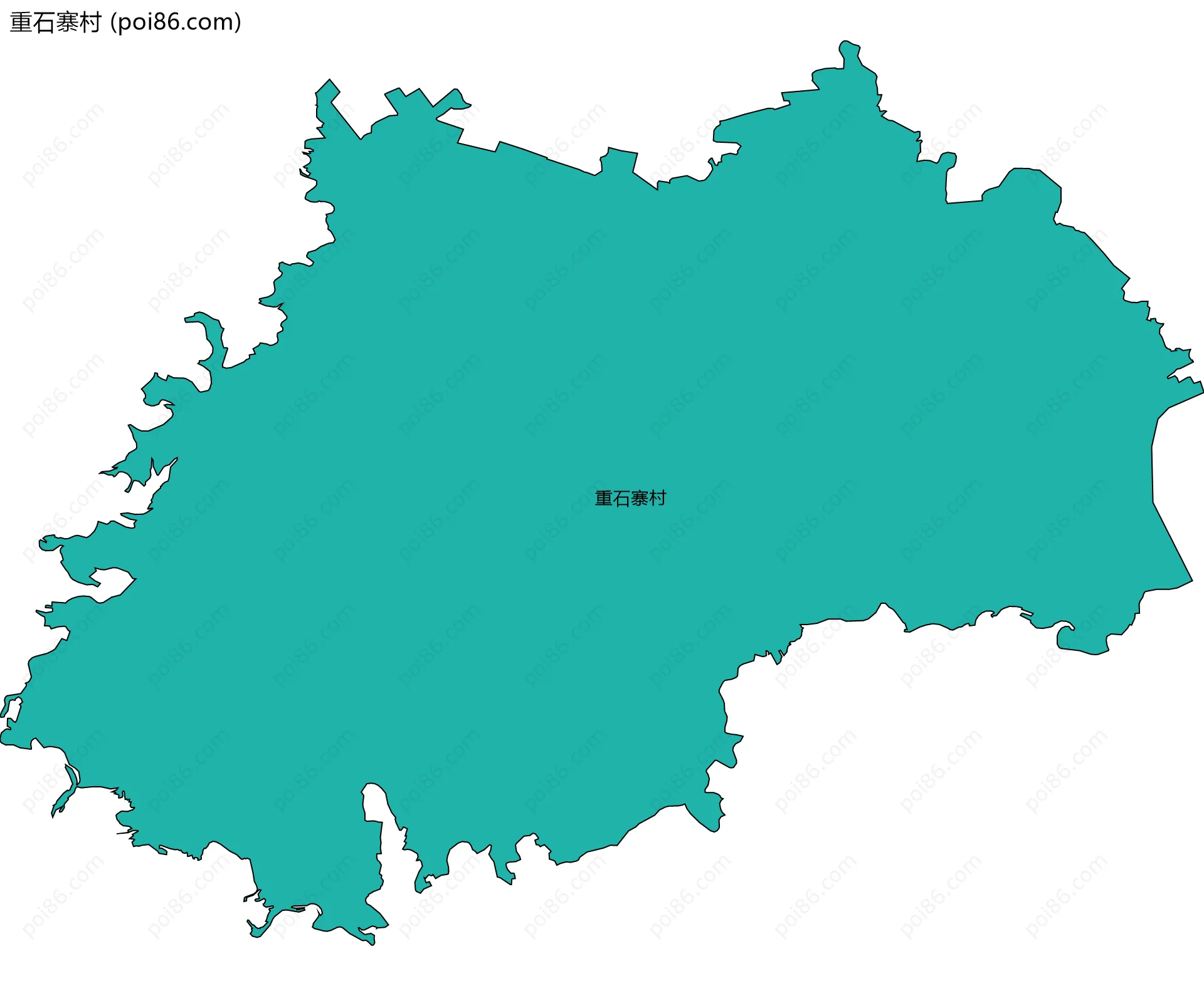 重石寨村边界地图