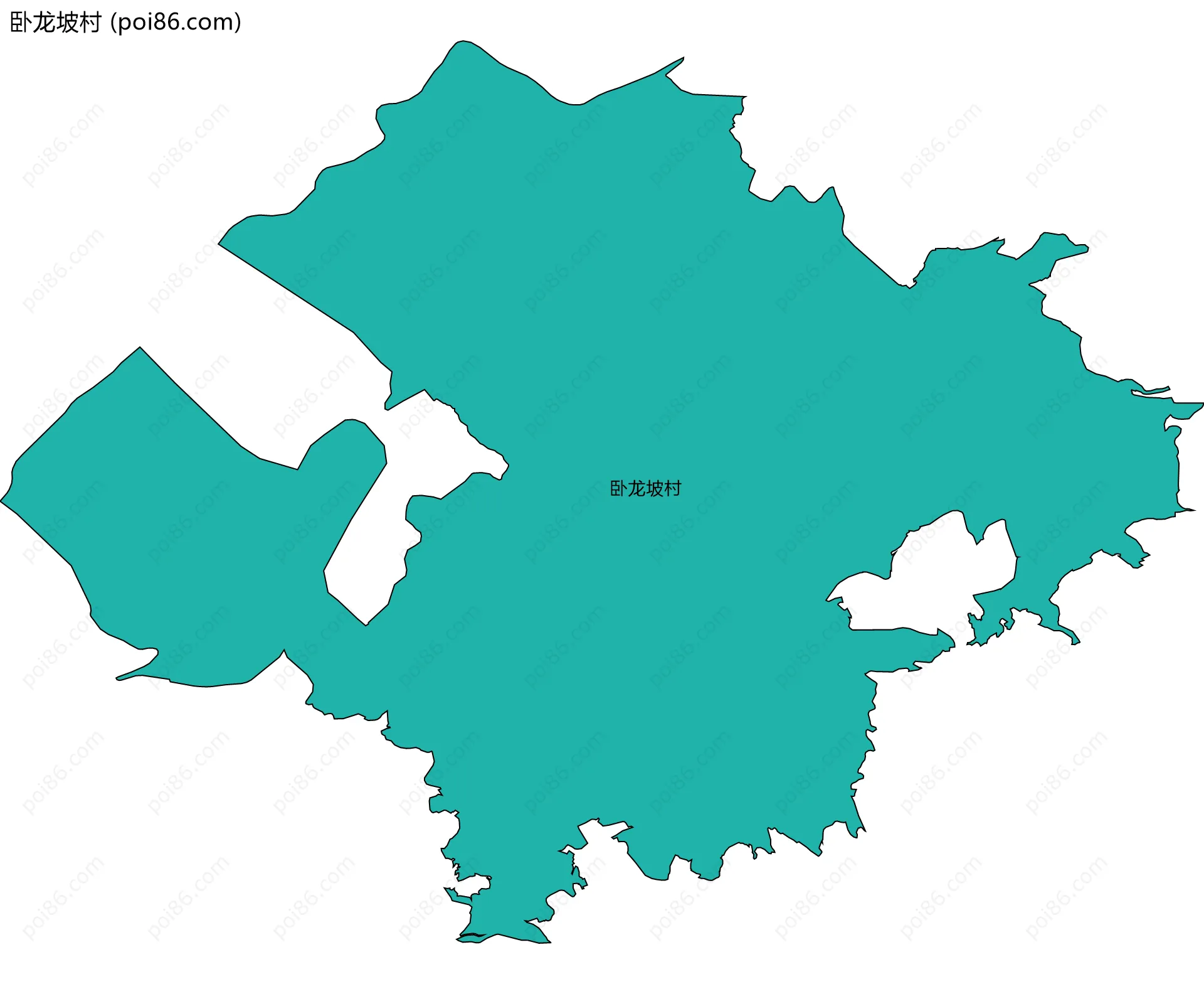 卧龙坡村边界地图