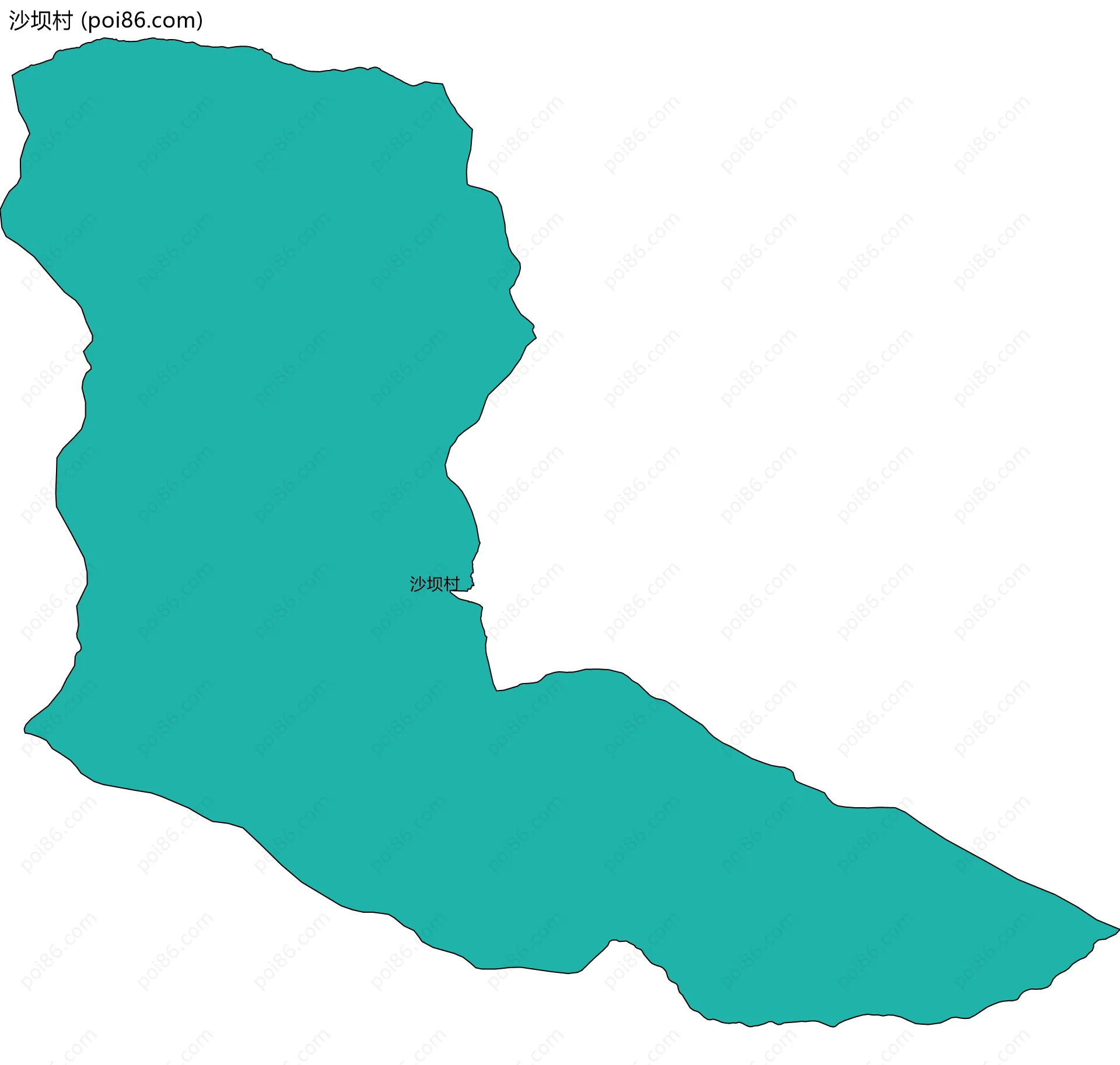 沙坝村边界地图