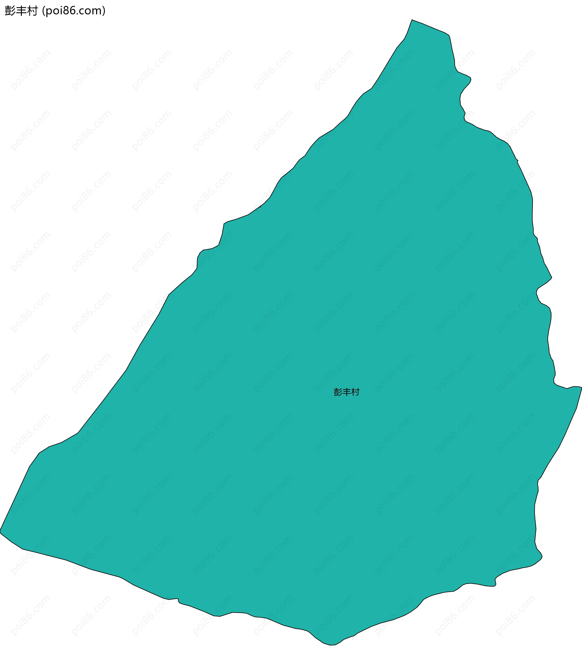 彭丰村边界地图