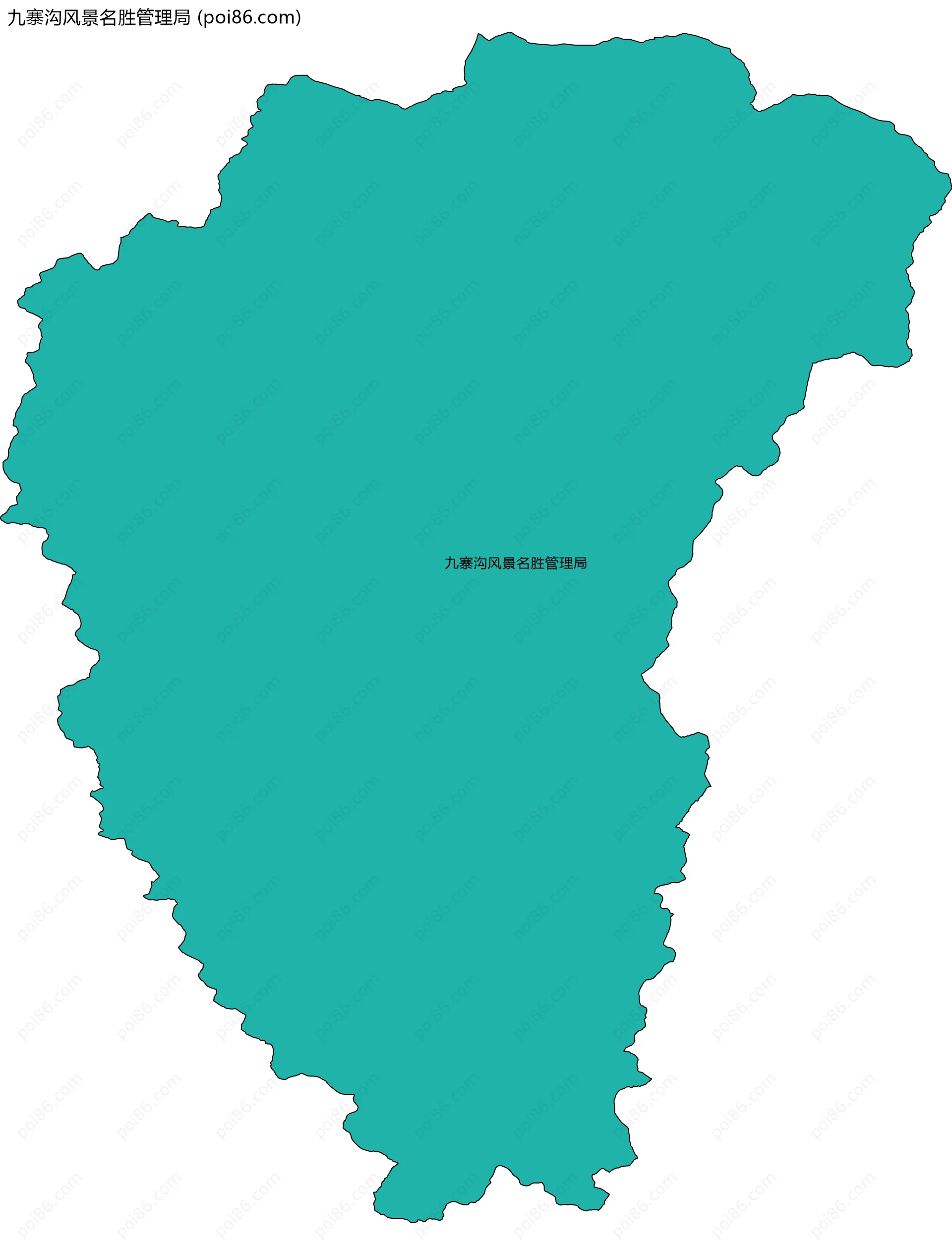 九寨沟风景名胜管理局边界地图
