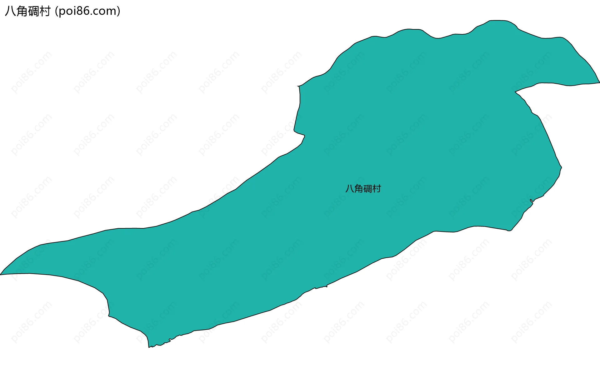 八角碉村边界地图