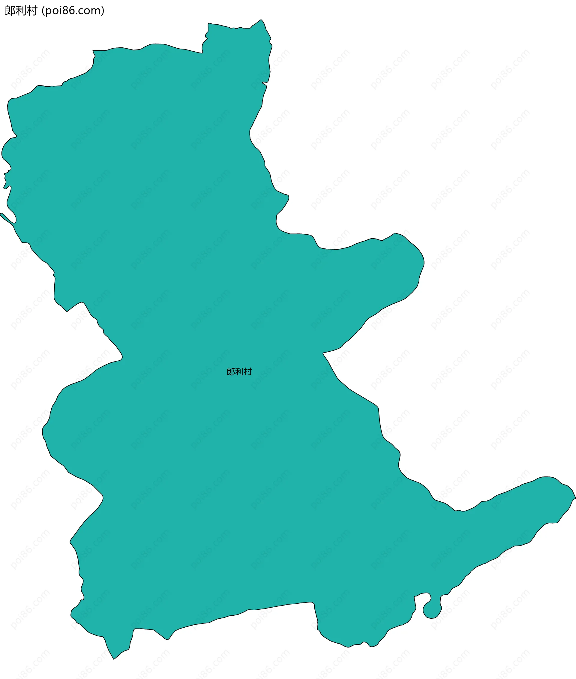 郎利村边界地图