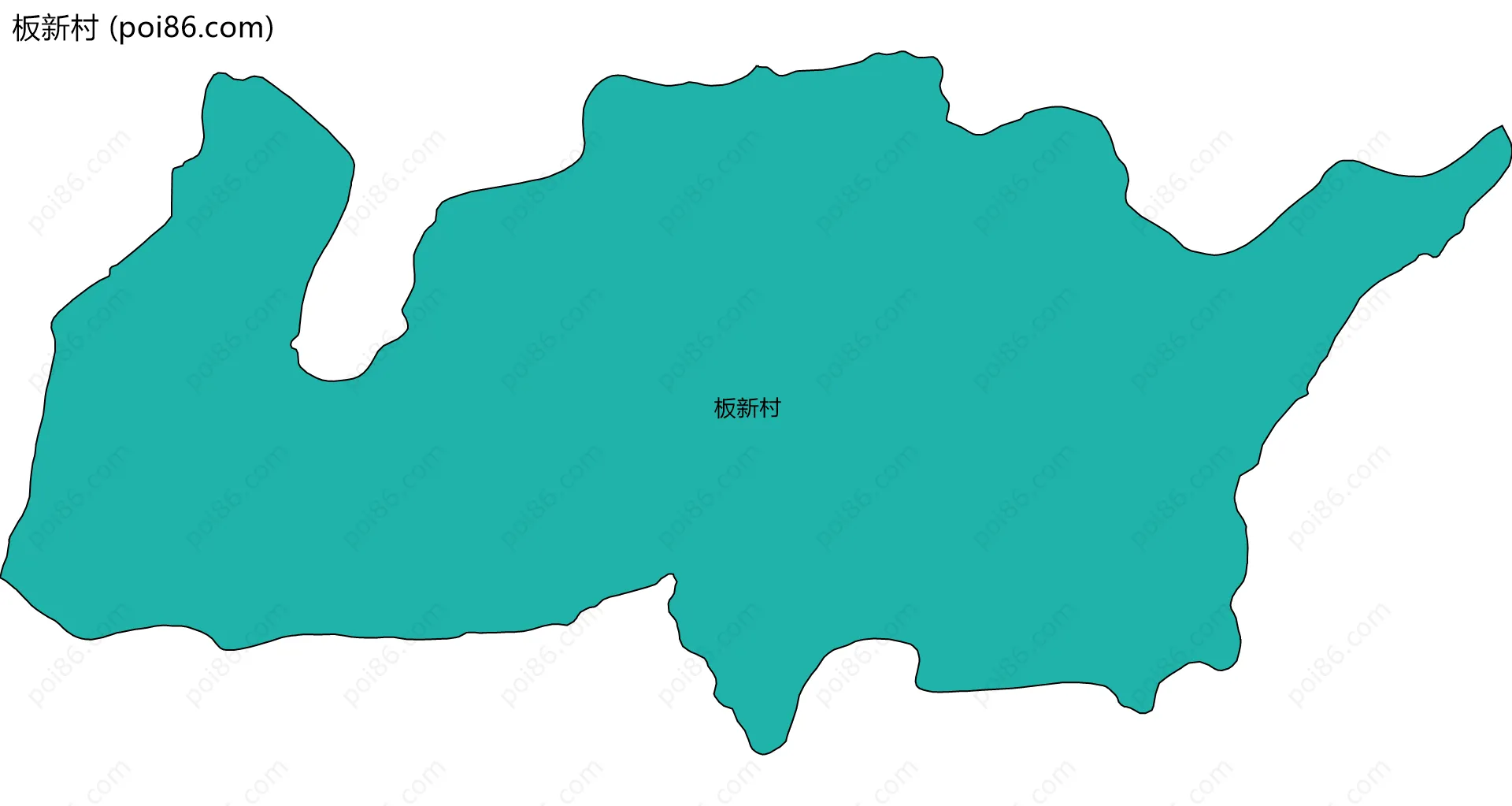 板新村边界地图