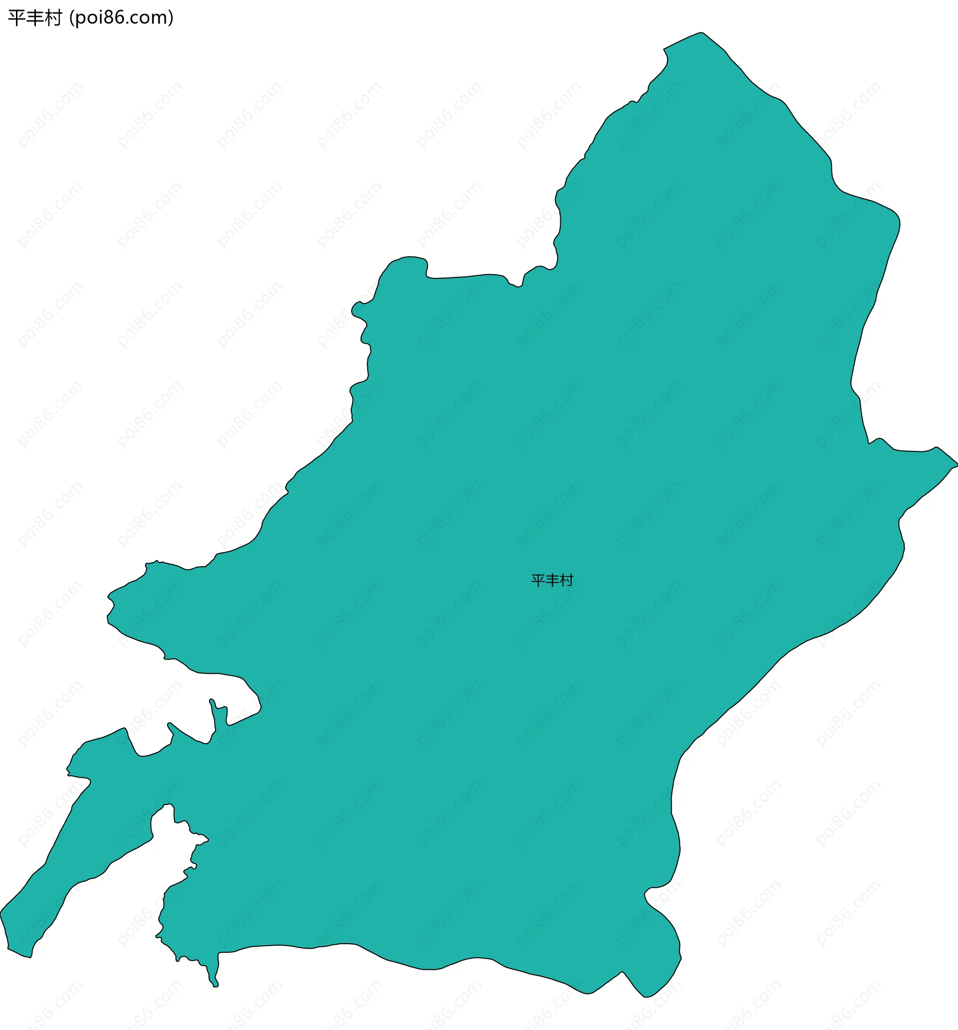 平丰村边界地图