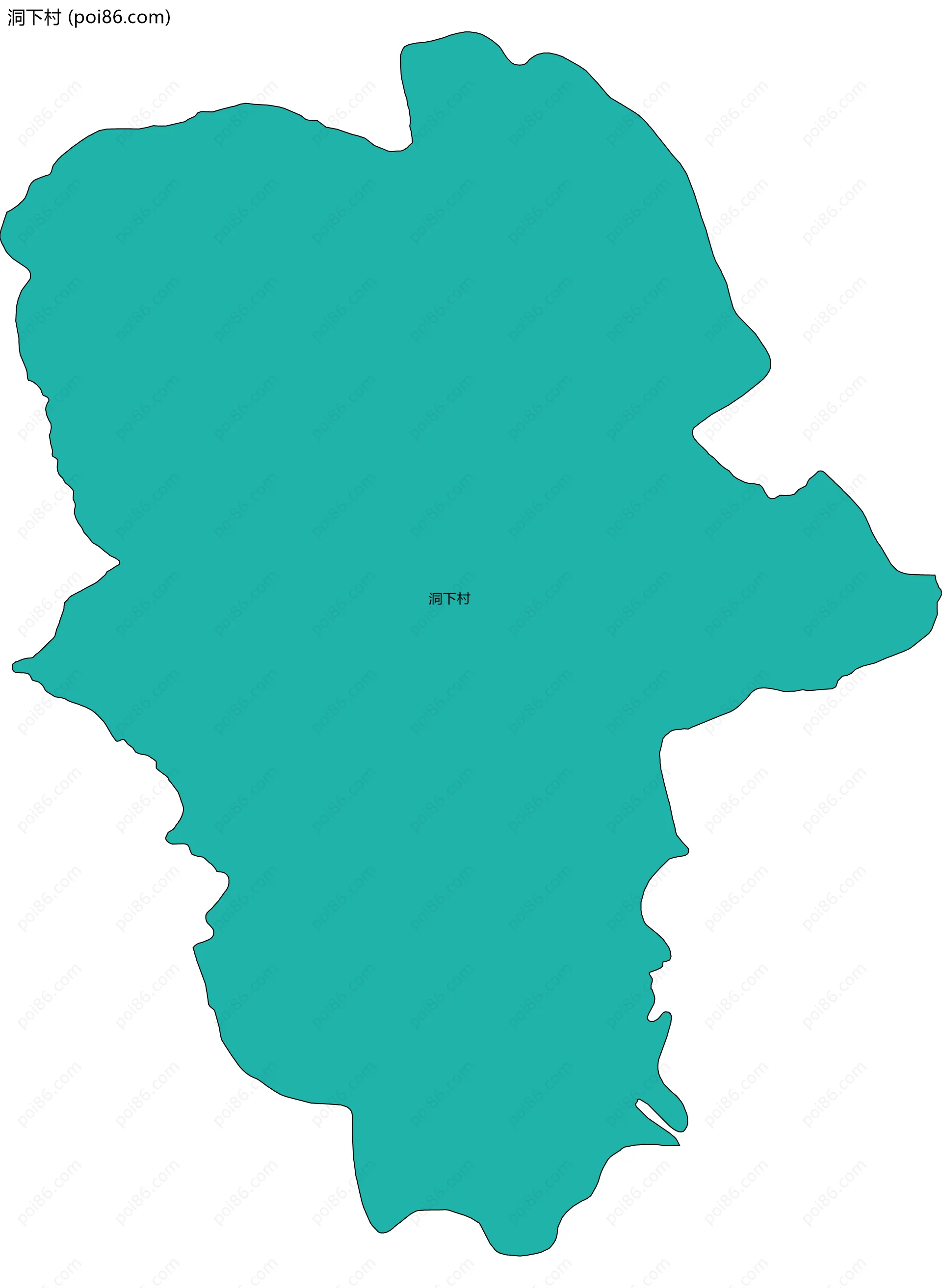 洞下村边界地图