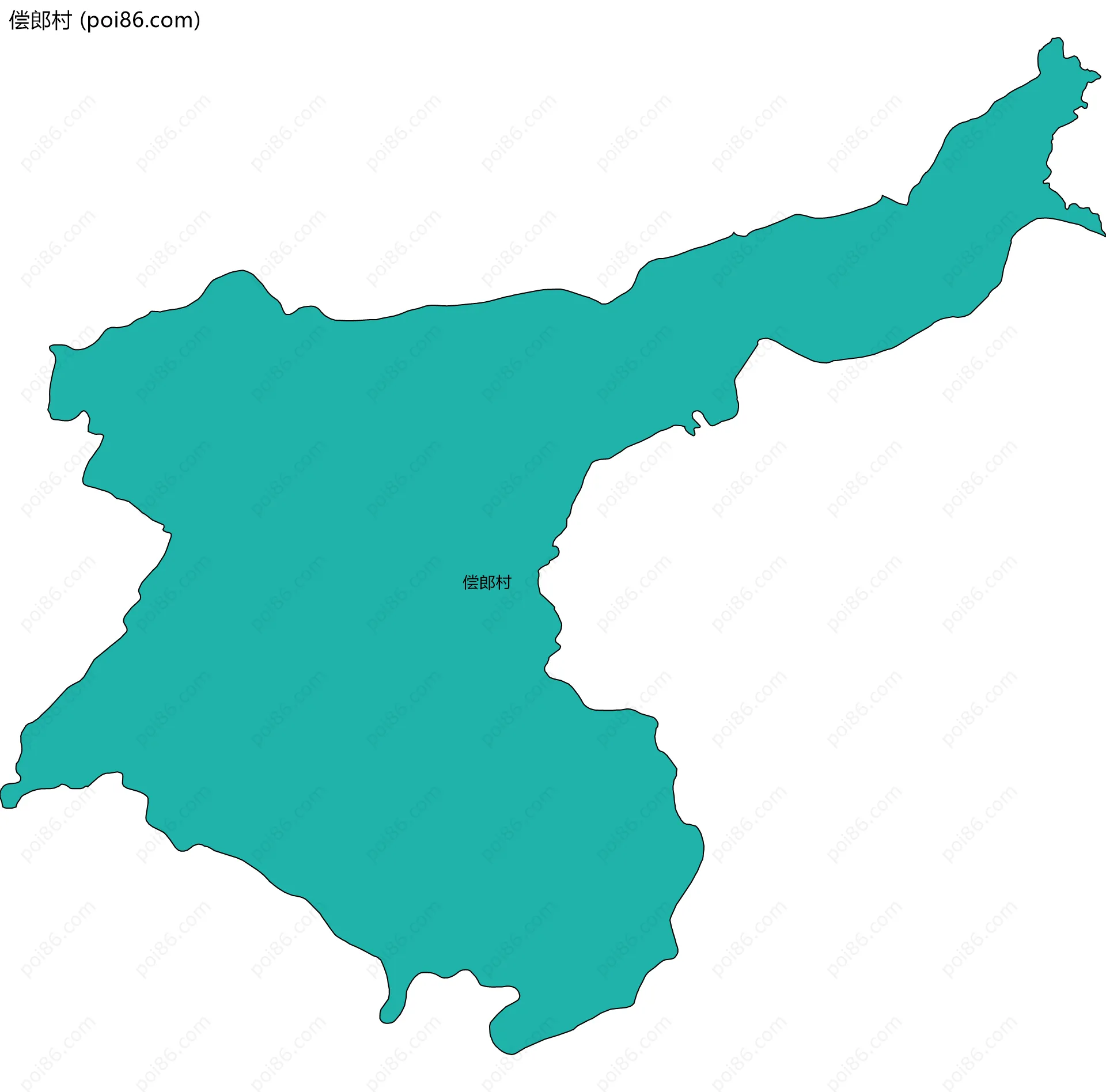 偿郎村边界地图