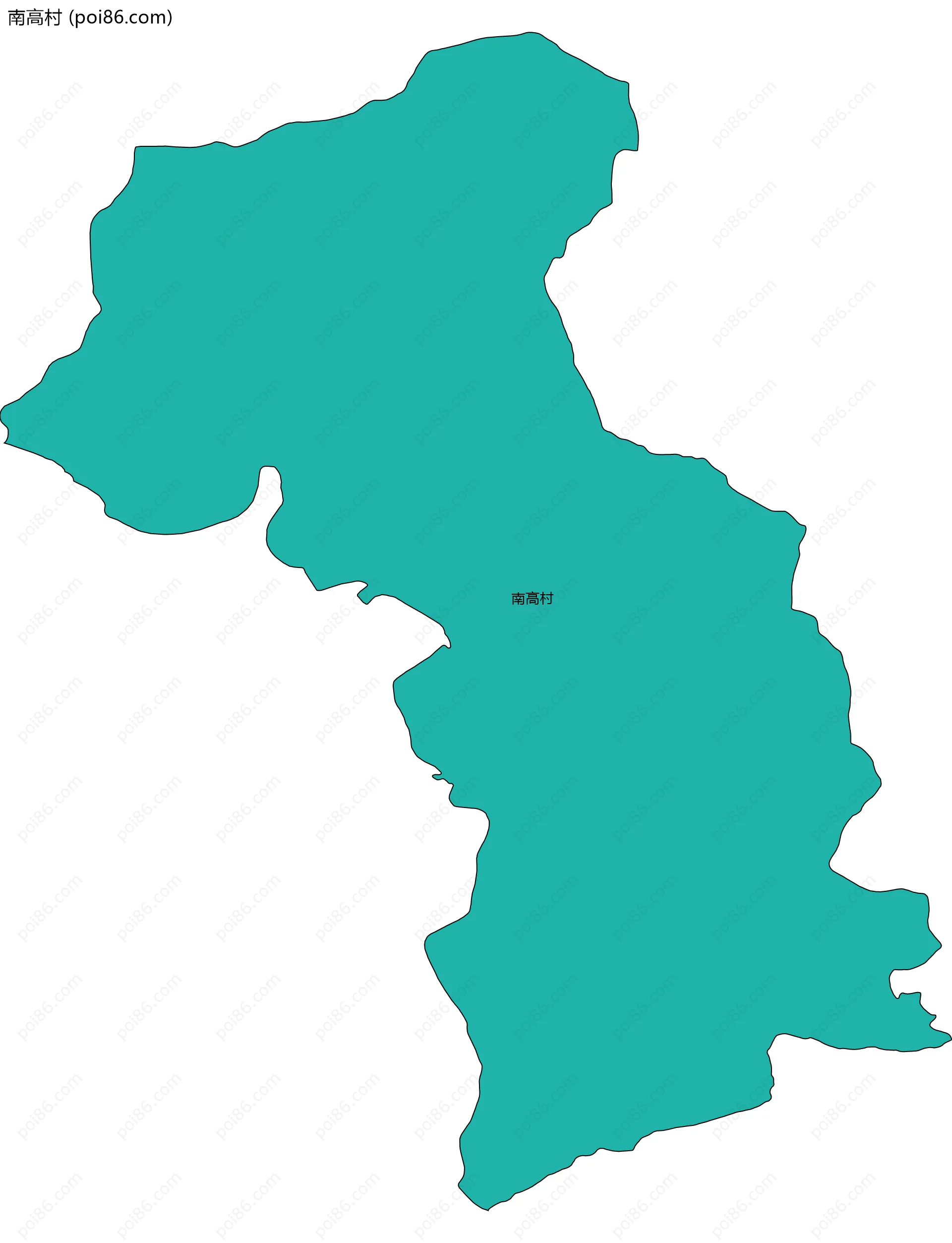 南高村边界地图