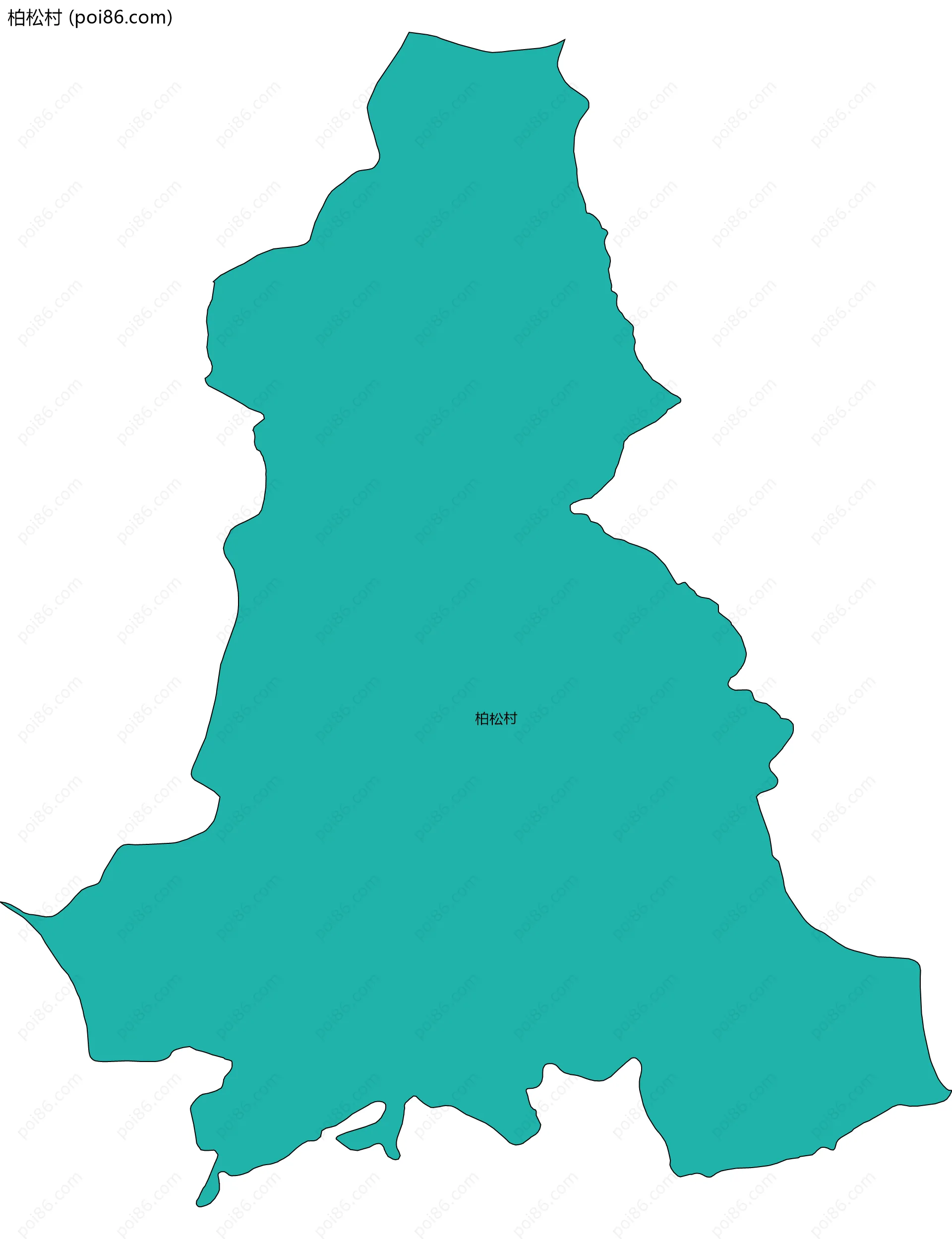 柏松村边界地图