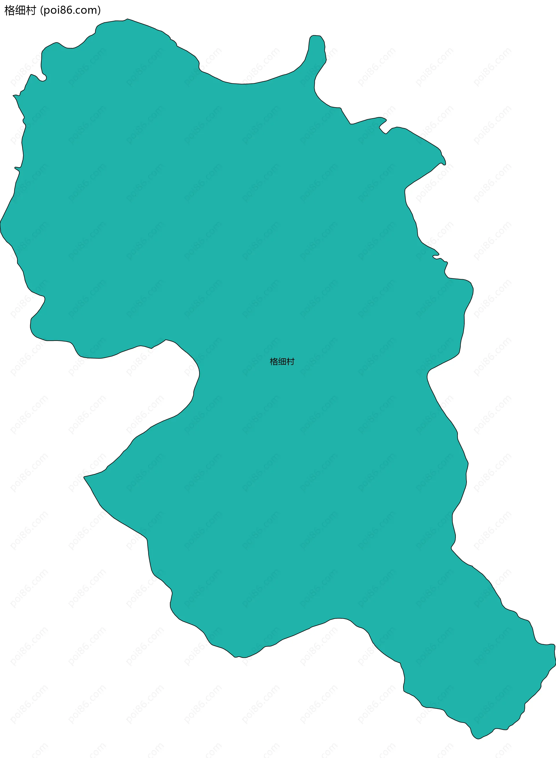 格细村边界地图