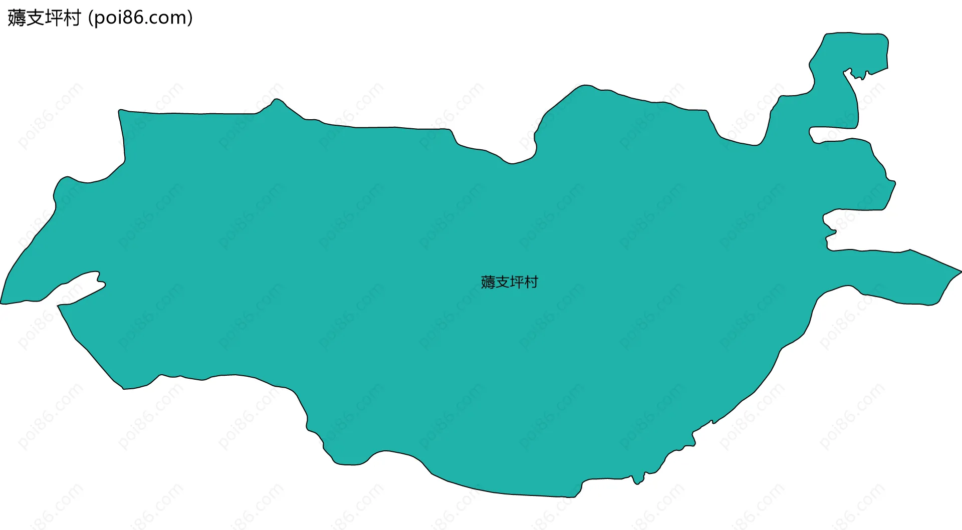 薅支坪村边界地图