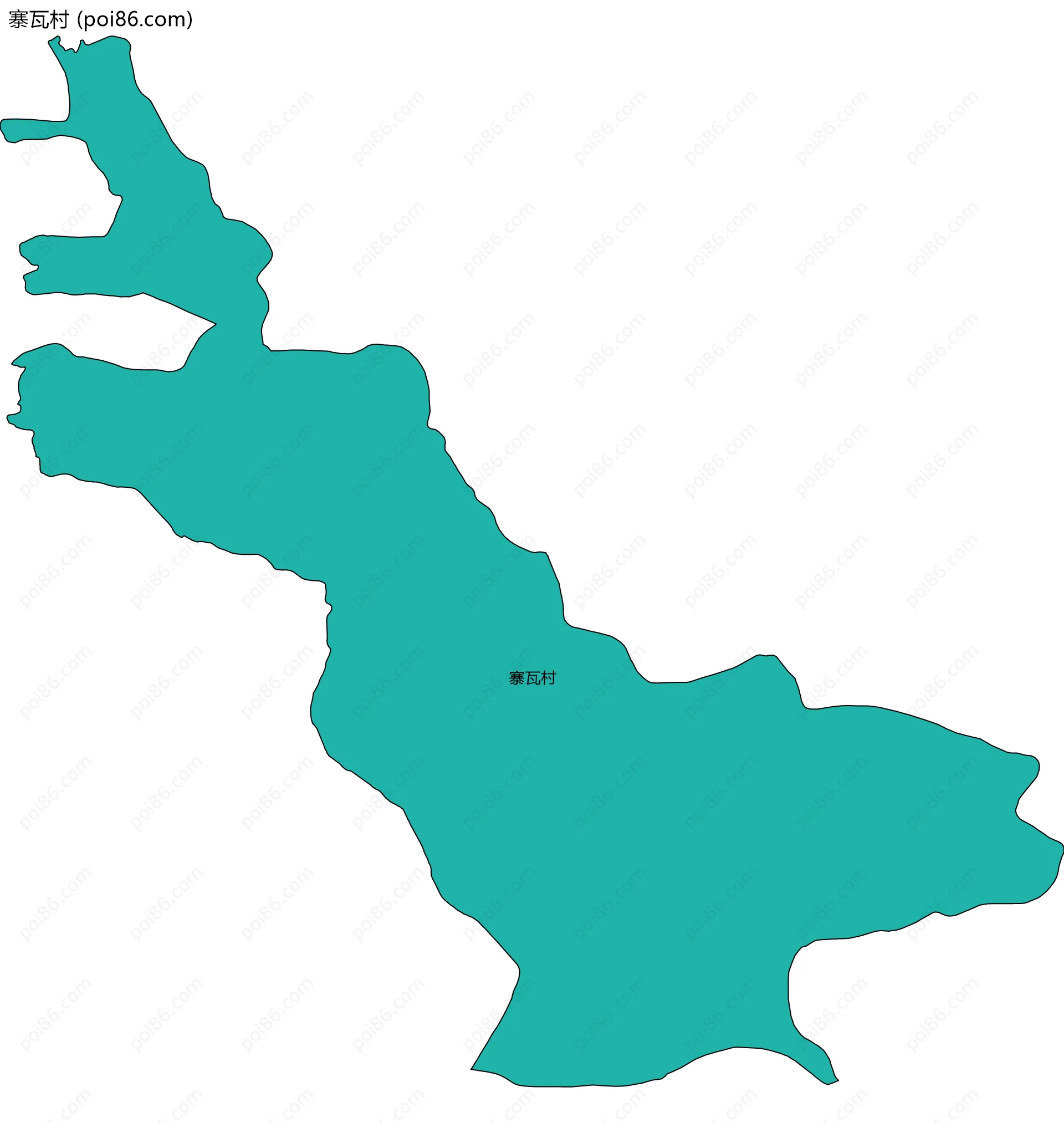 寨瓦村边界地图