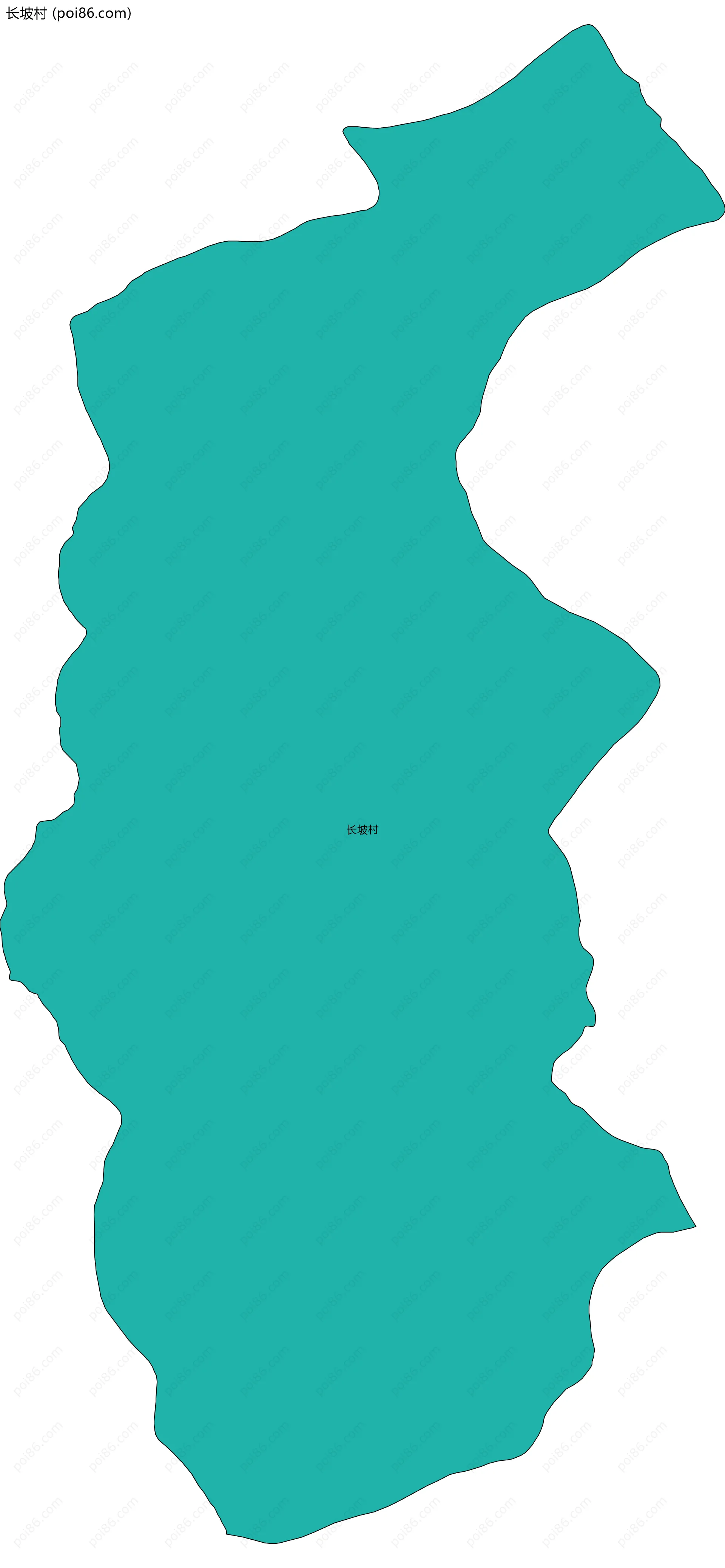 长坡村边界地图