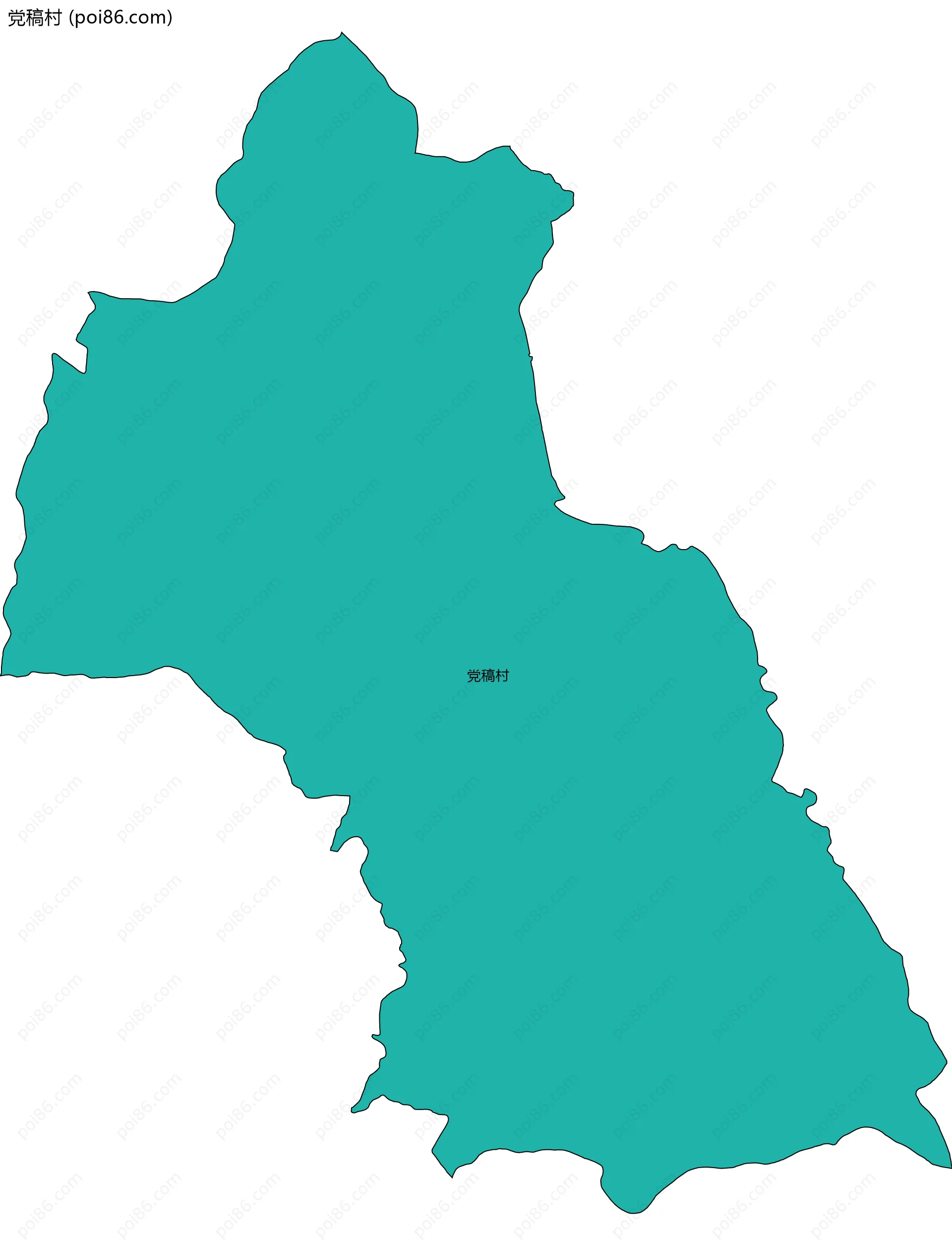 党稿村边界地图