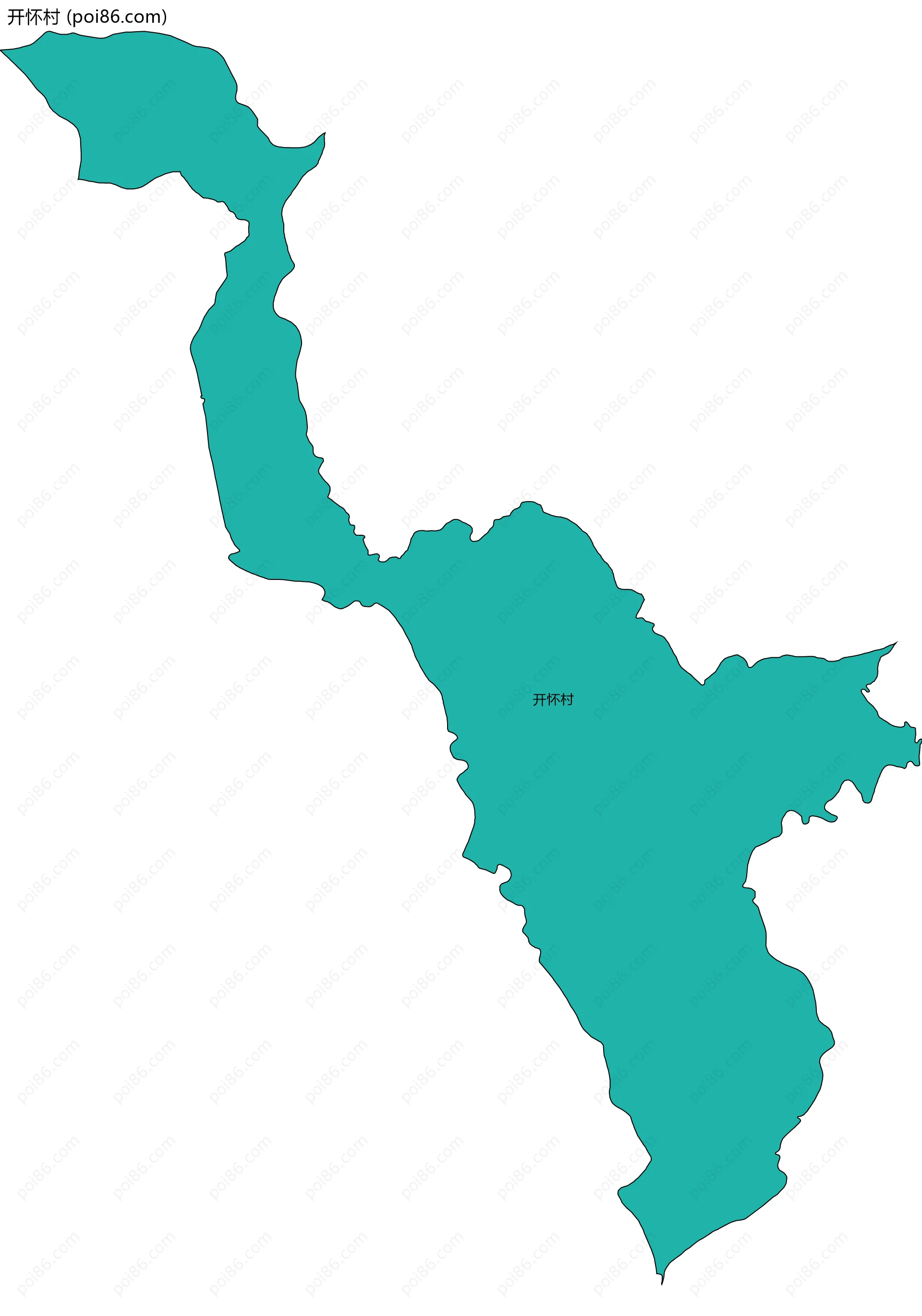 开怀村边界地图