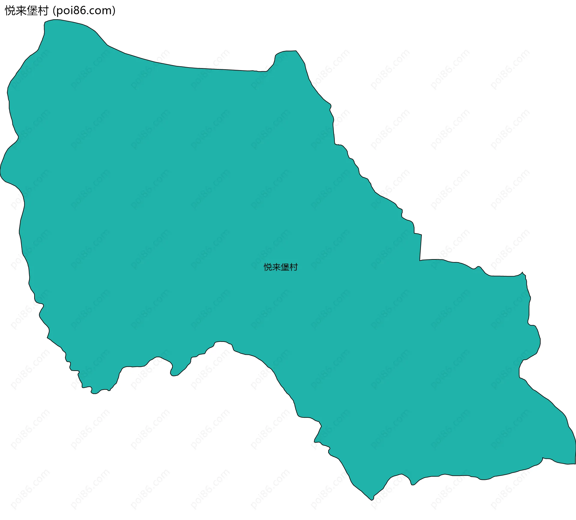 悦来堡村边界地图