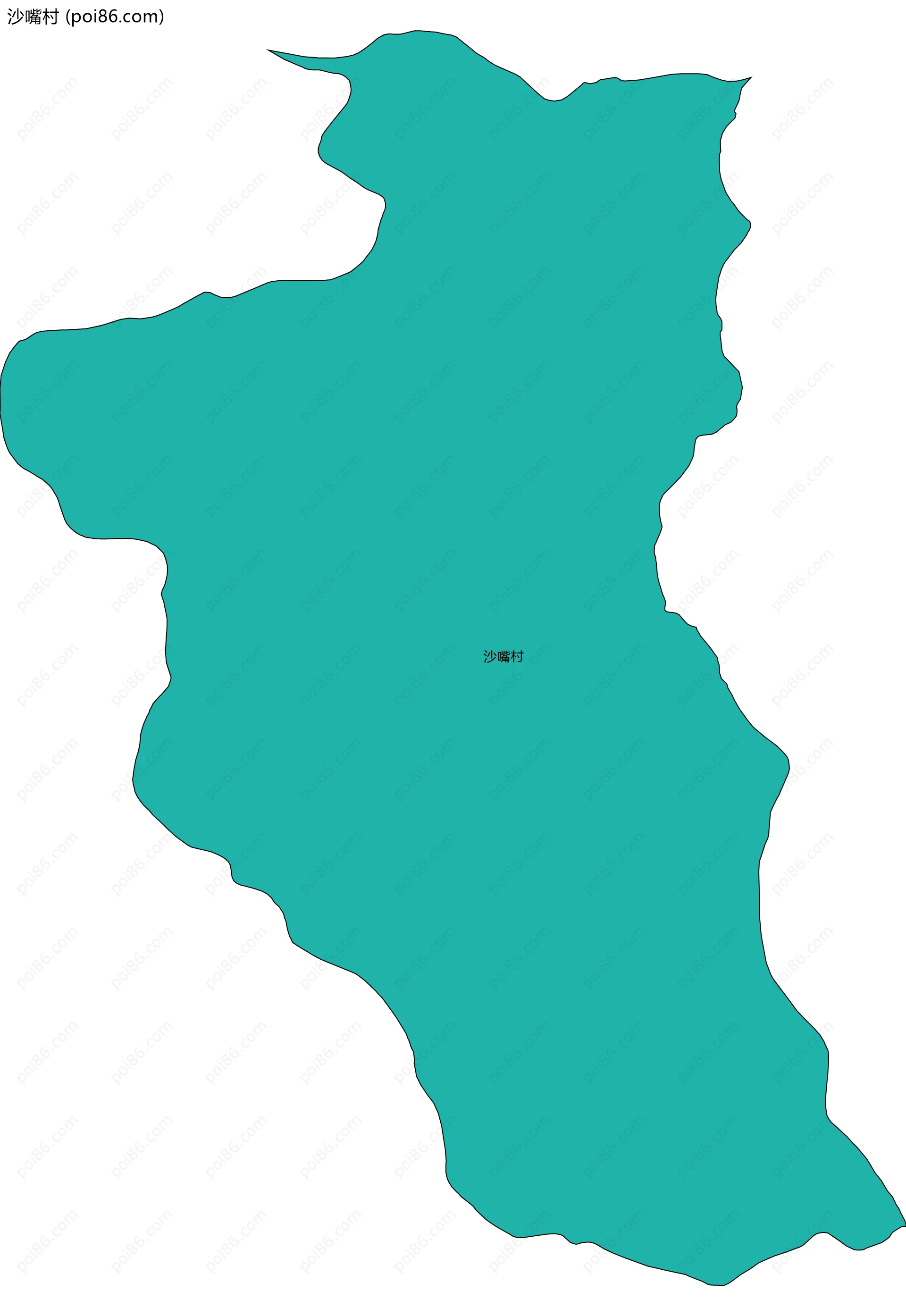 沙嘴村边界地图