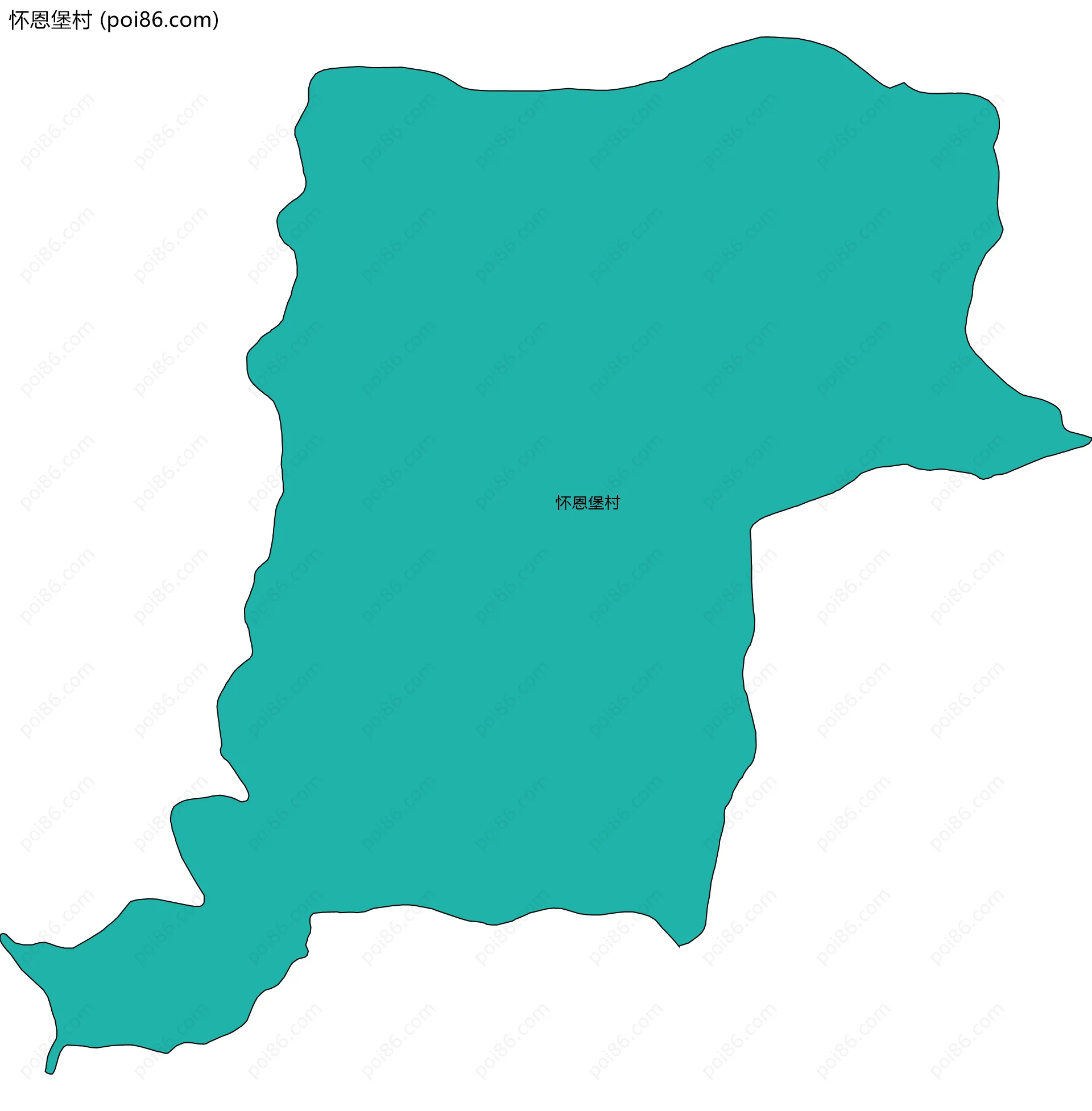 怀恩堡村边界地图