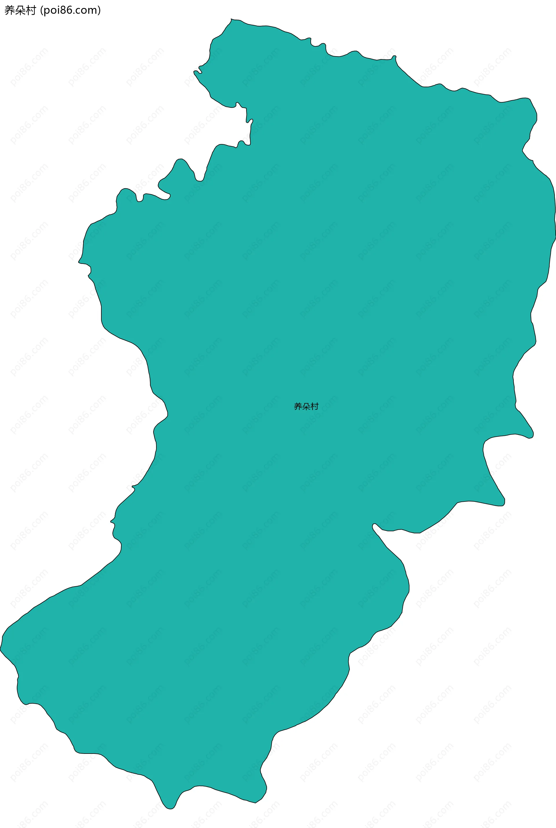 养朵村边界地图