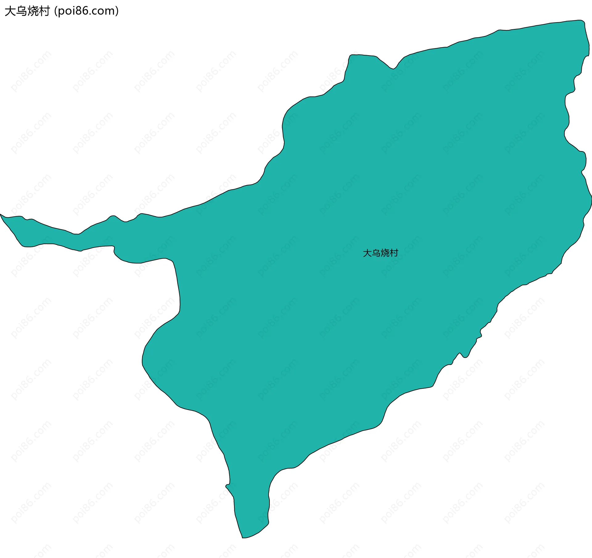 大乌烧村边界地图