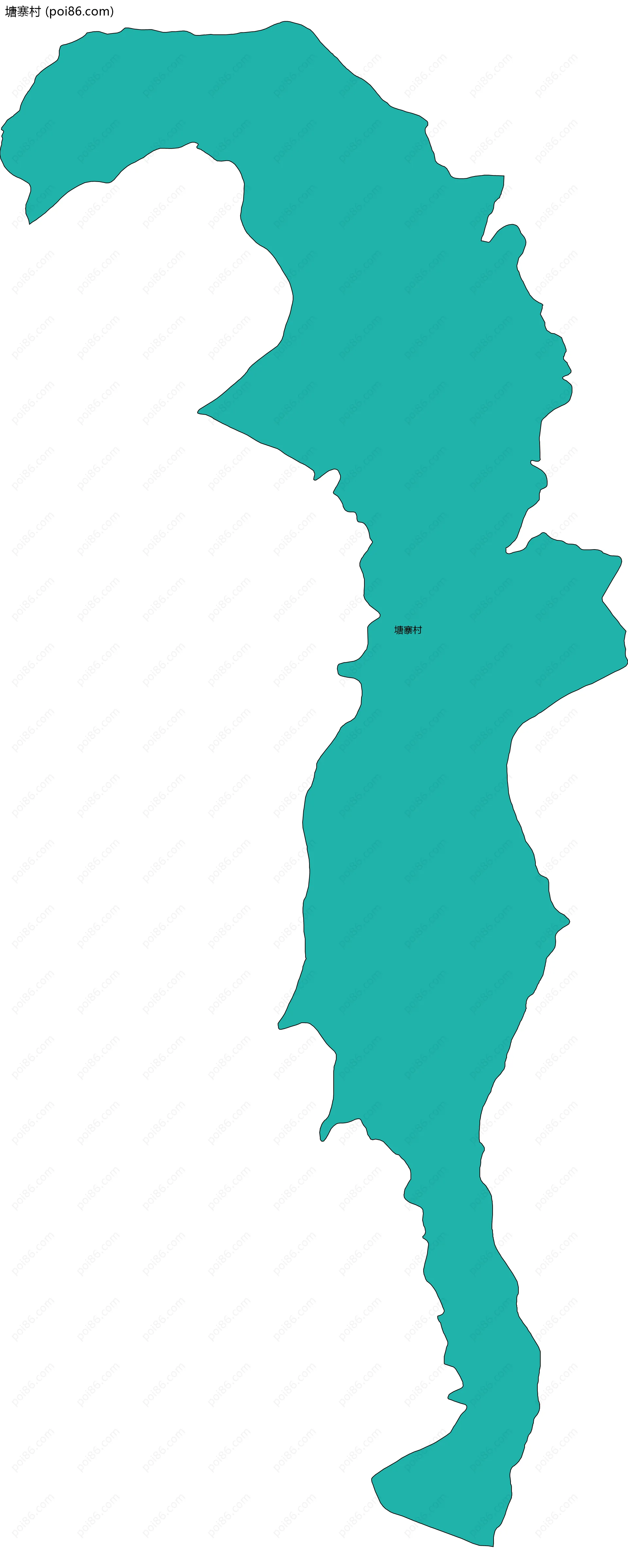 塘寨村边界地图