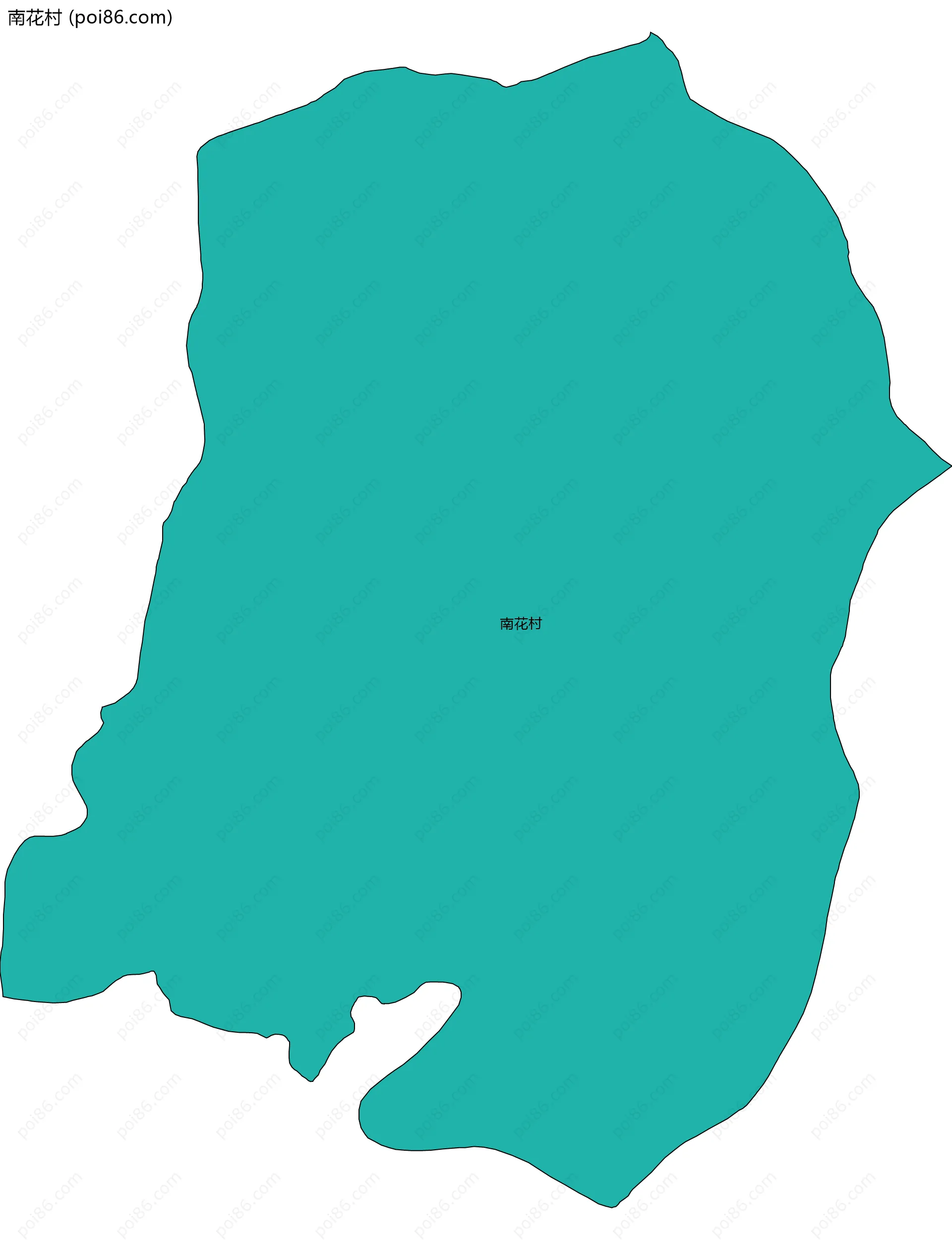 南花村边界地图