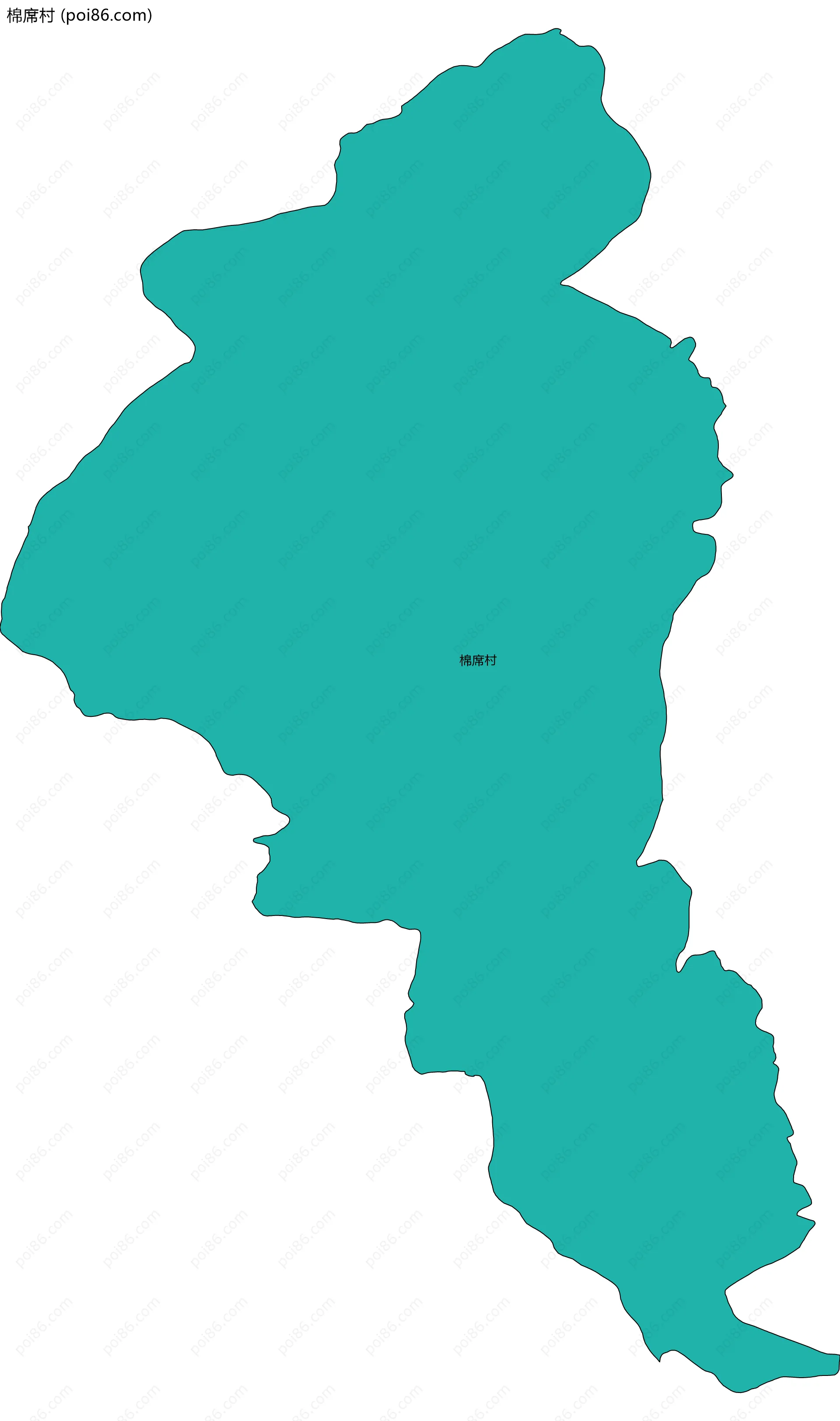 棉席村边界地图