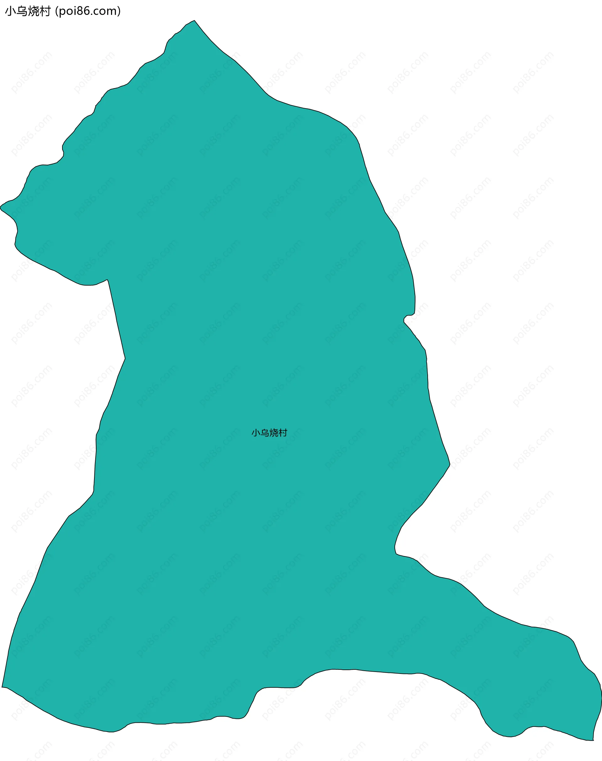 小乌烧村边界地图